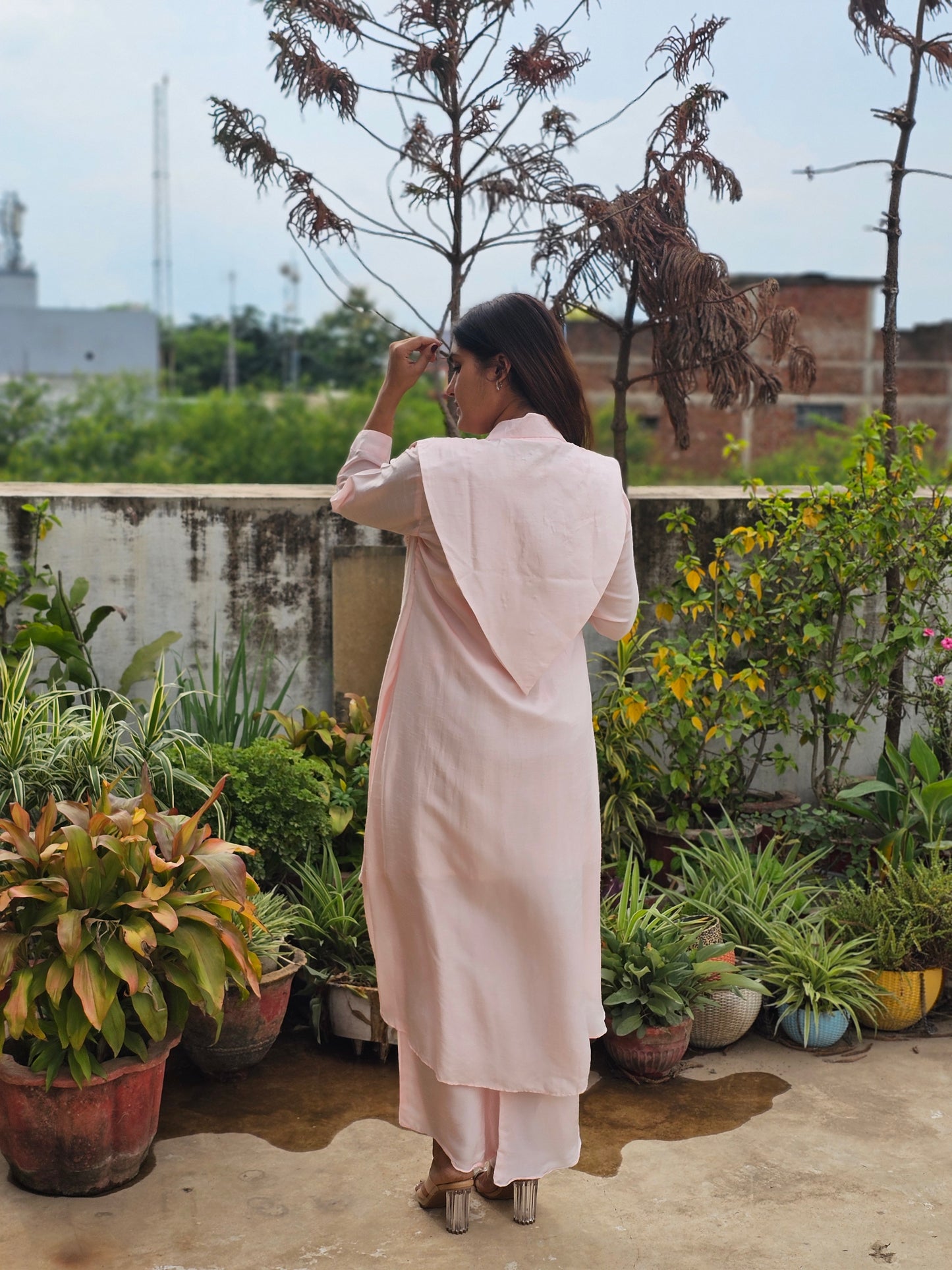Jeenas pure mul chanderi Cord set