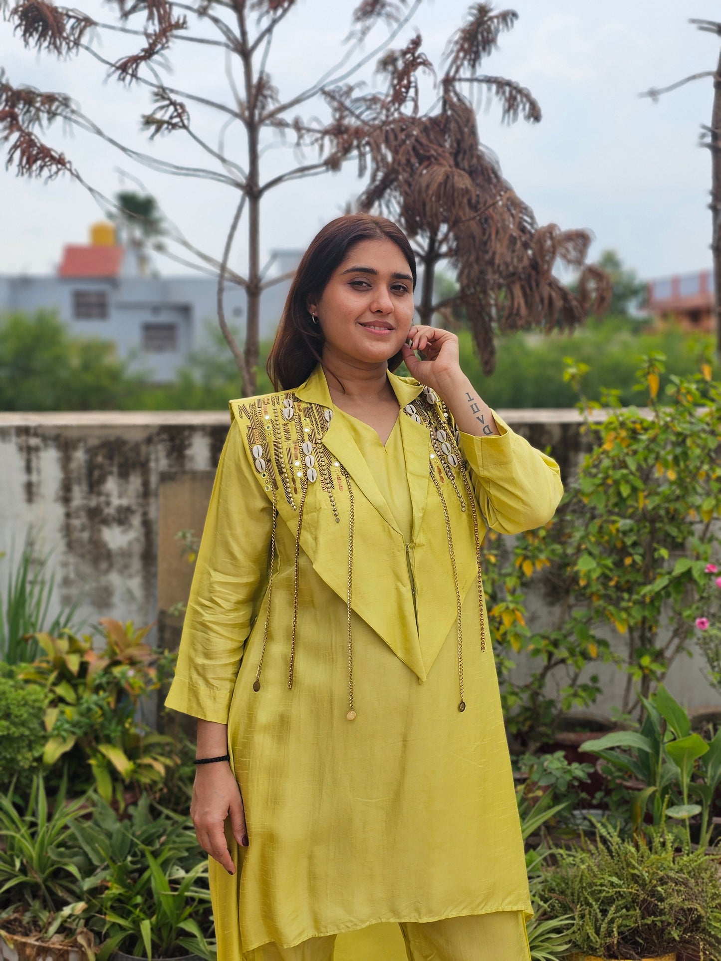 Jeenas pure mul chanderi Cord set
