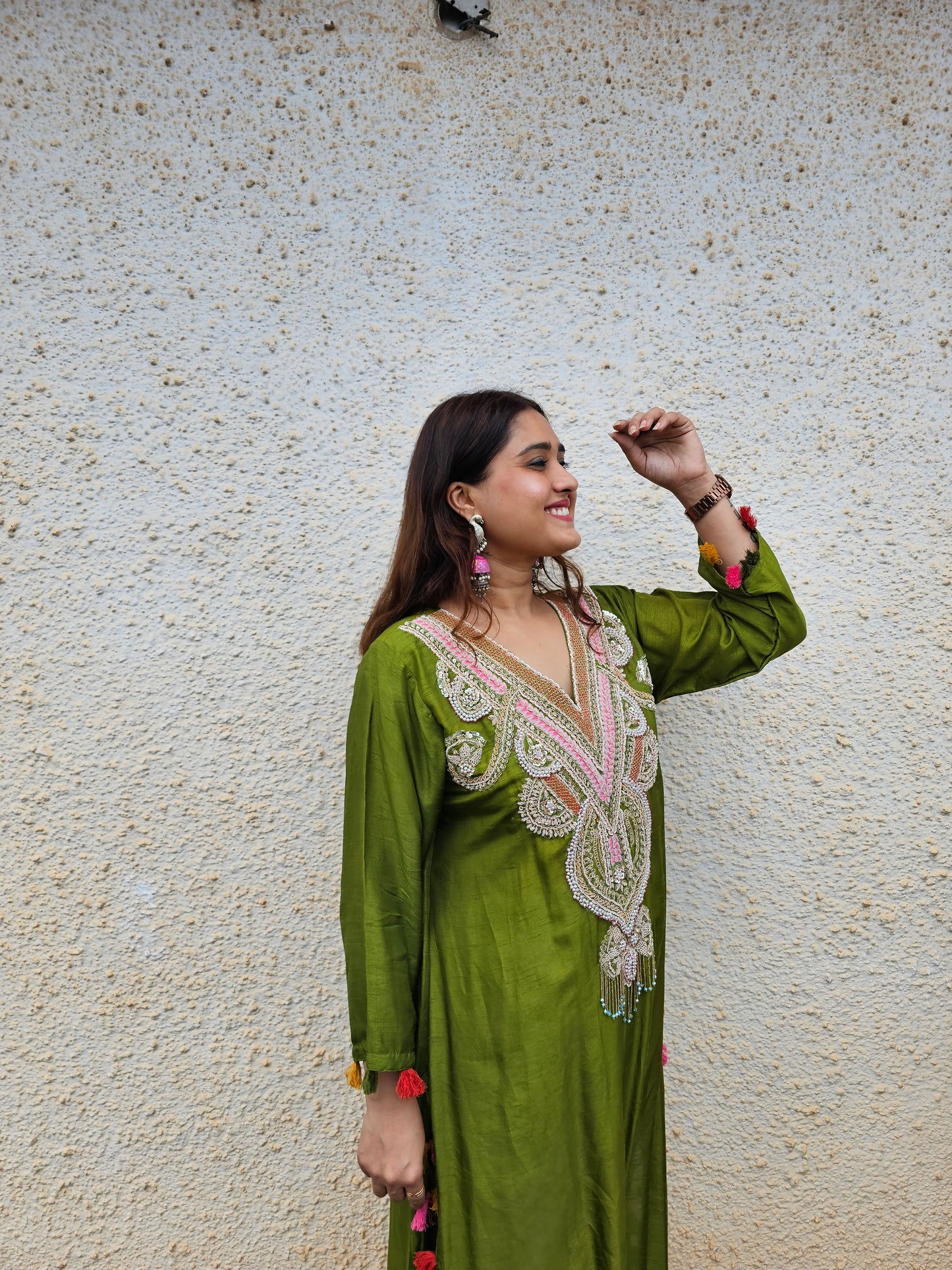 Jeenas pure silk pakastani set