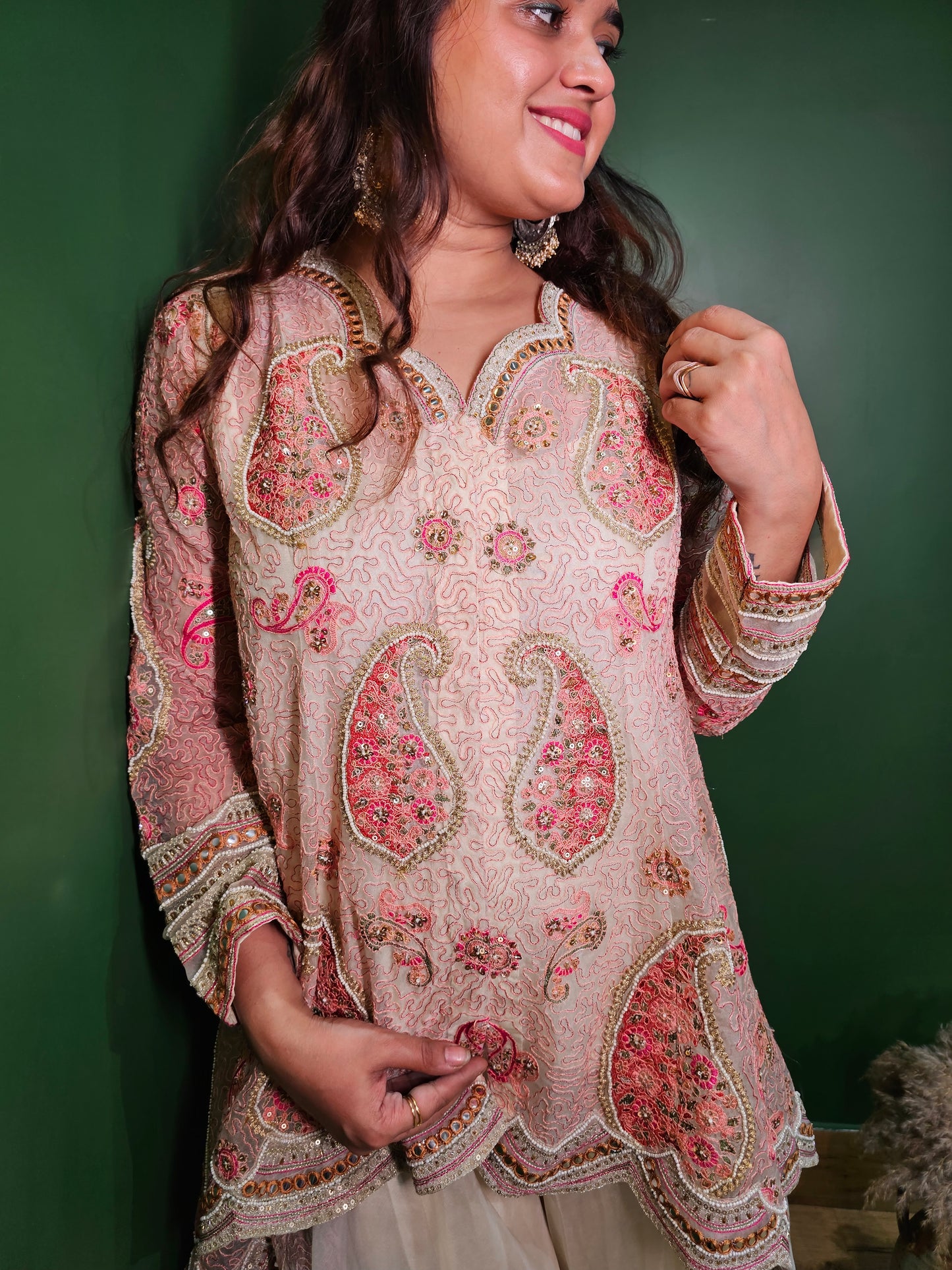 Jeenas indowestern pure organz cordset