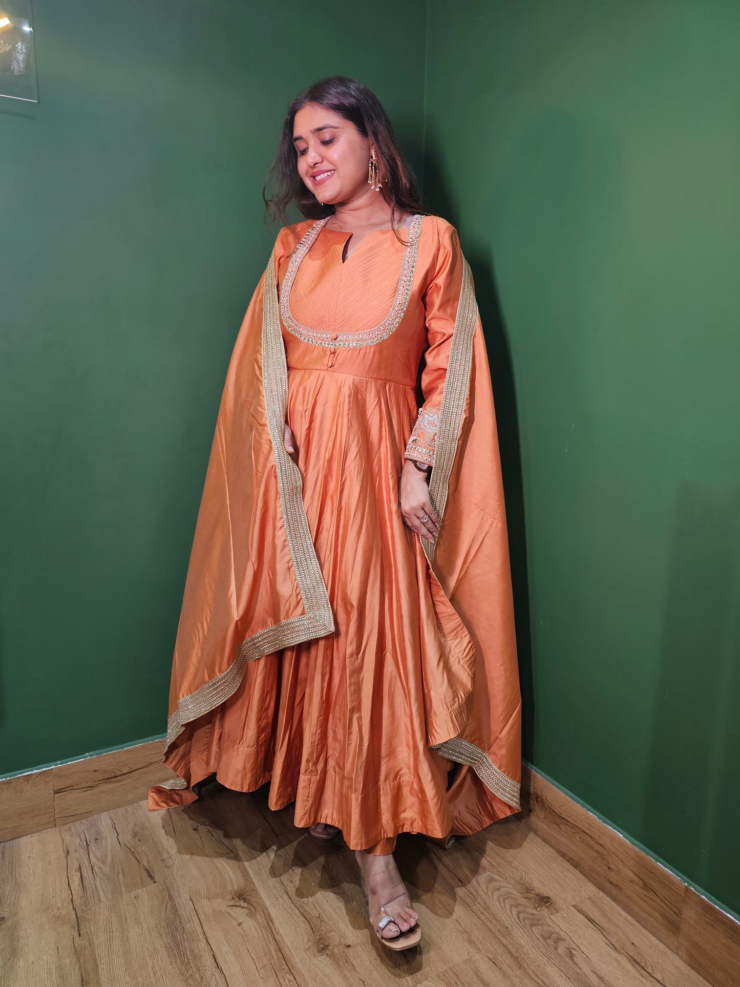 Jeenas anarkali premium suit