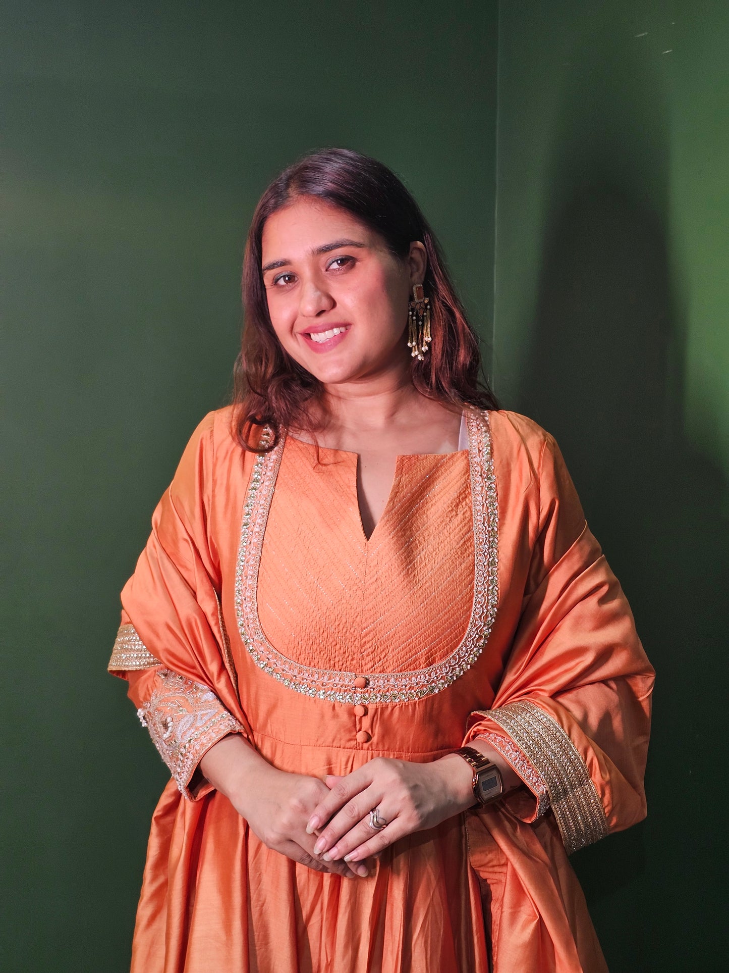 Jeenas anarkali premium suit
