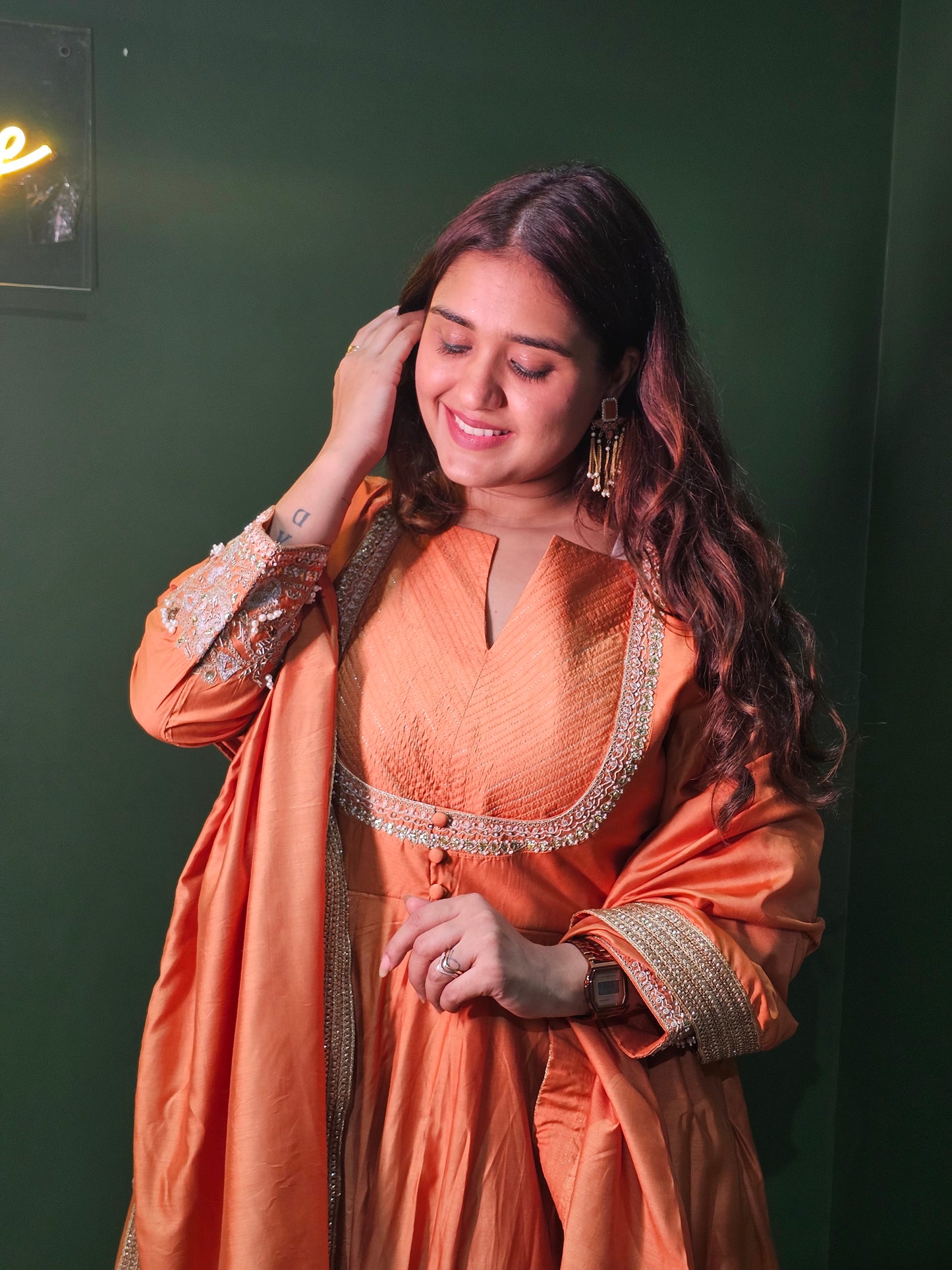 Jeenas anarkali premium suit