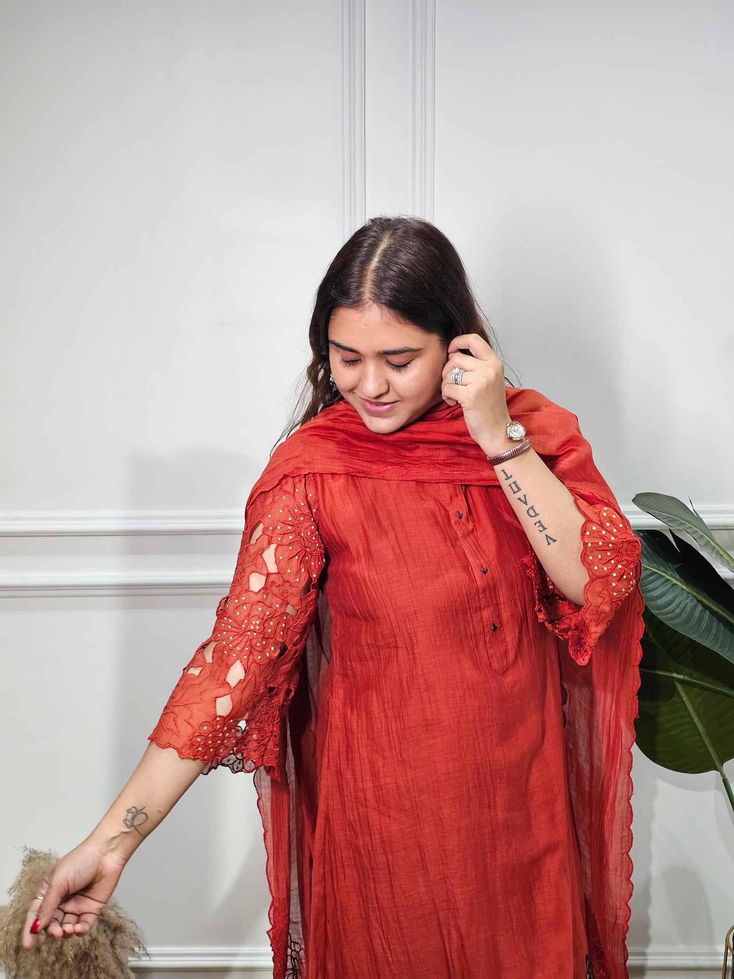 Jeenas mul chanderi suit set