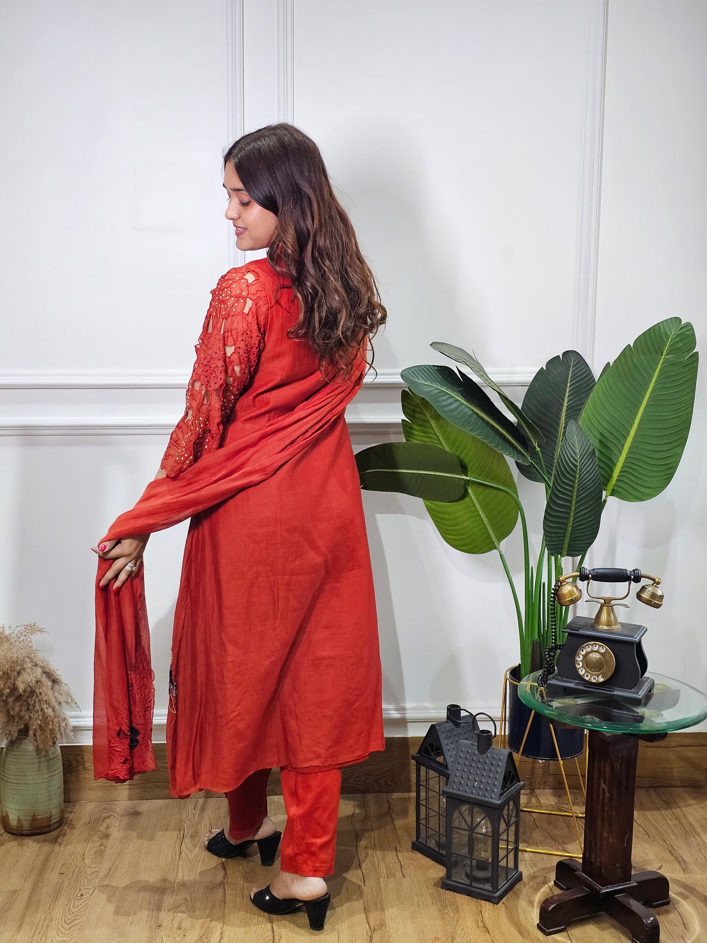Jeenas mul chanderi suit set