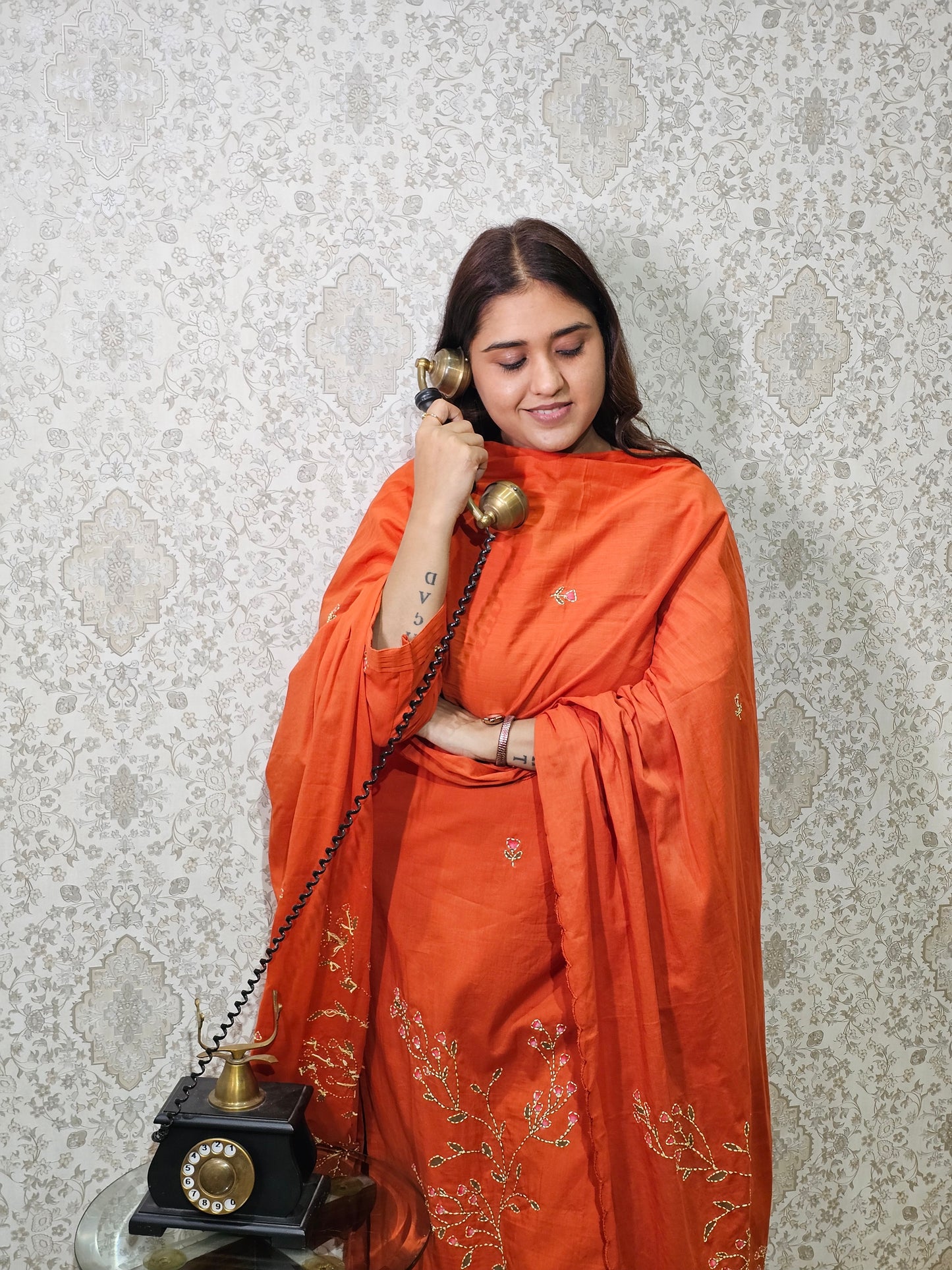 Jeenas pure cotton applique suit set