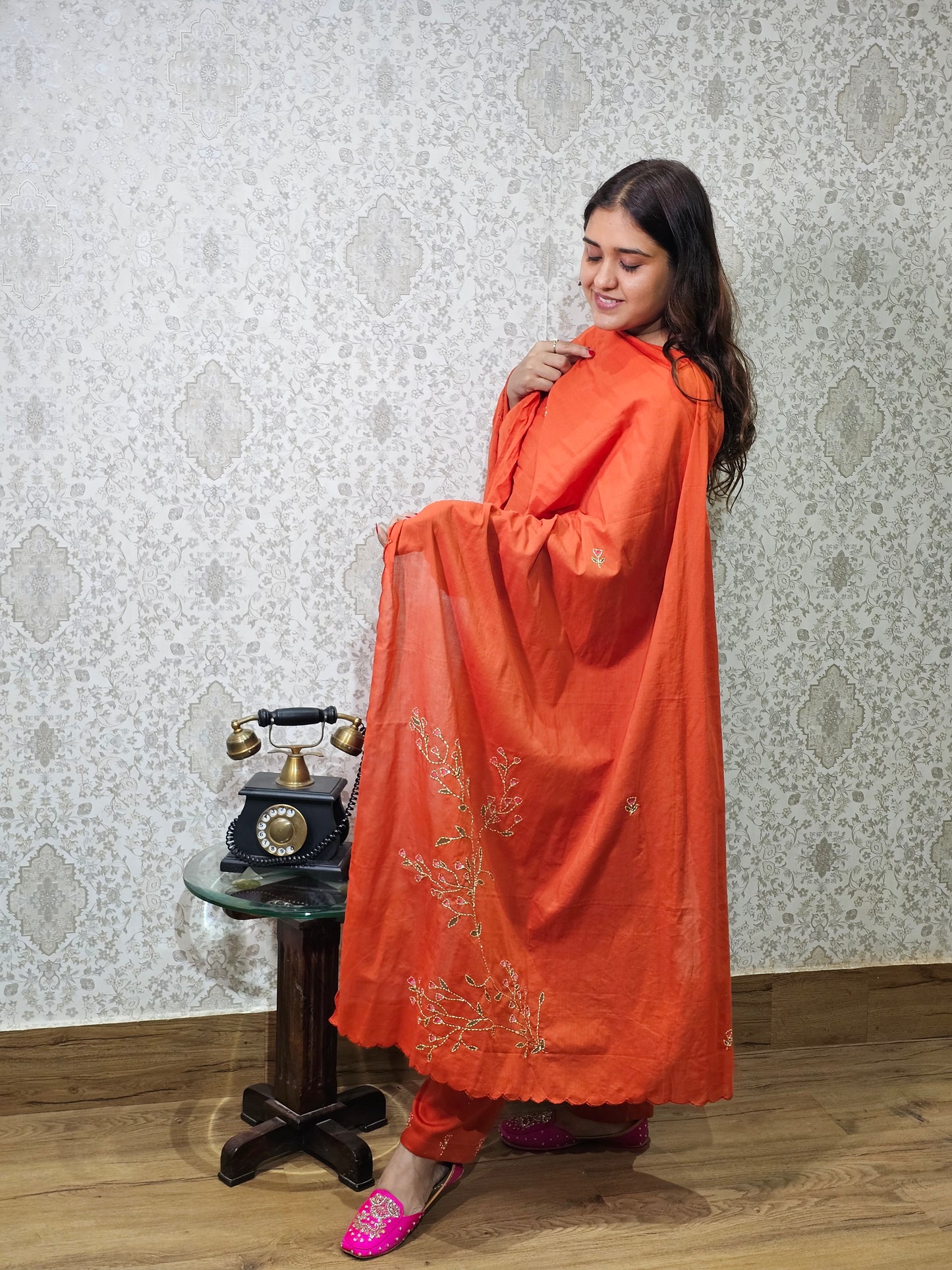 Jeenas pure cotton applique suit set