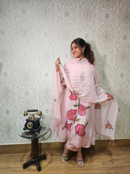 Jeenas mul chanderi suit set