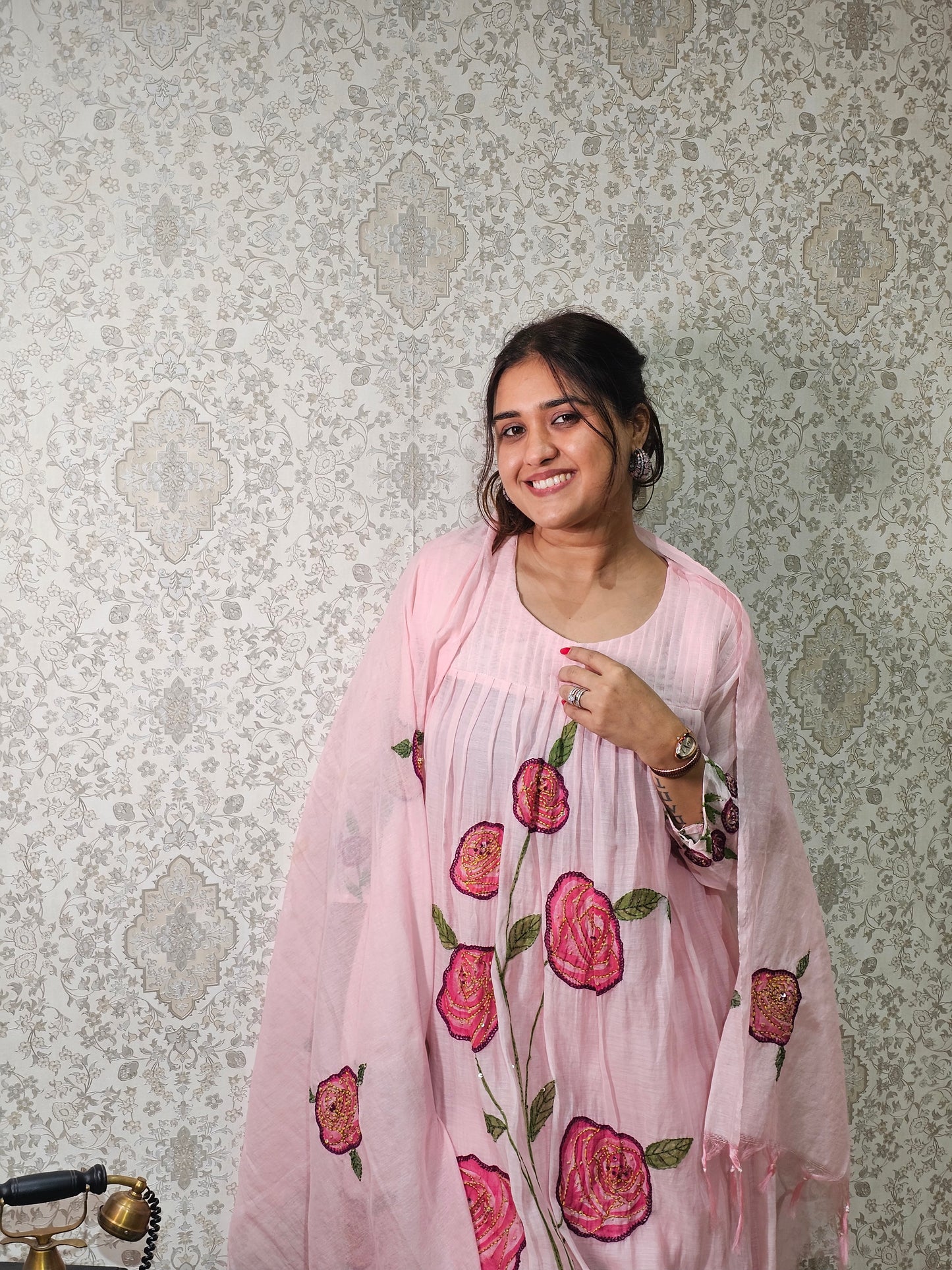 Jeenas mul chanderi suit set