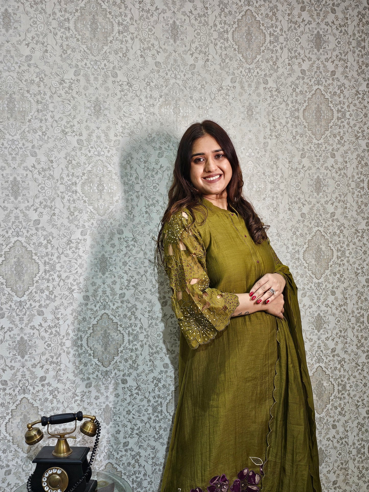 Jeenas mul chanderi suit set