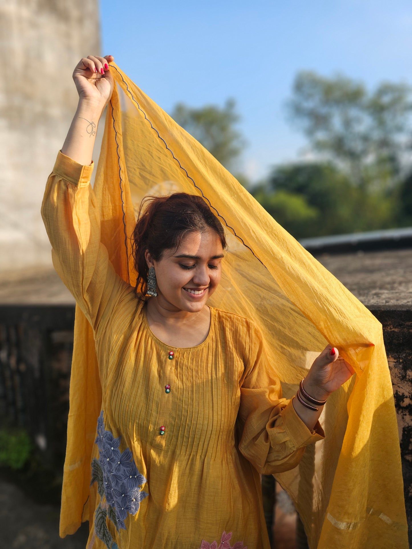 jeena's mul chanderi suit set