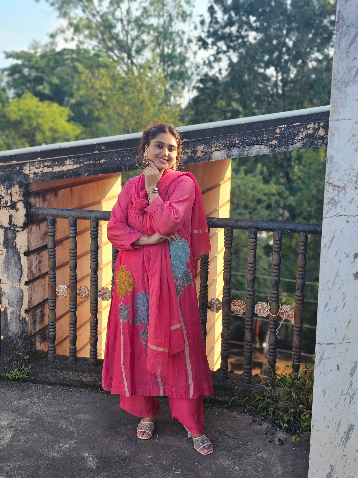 jeena's mul chanderi suit set