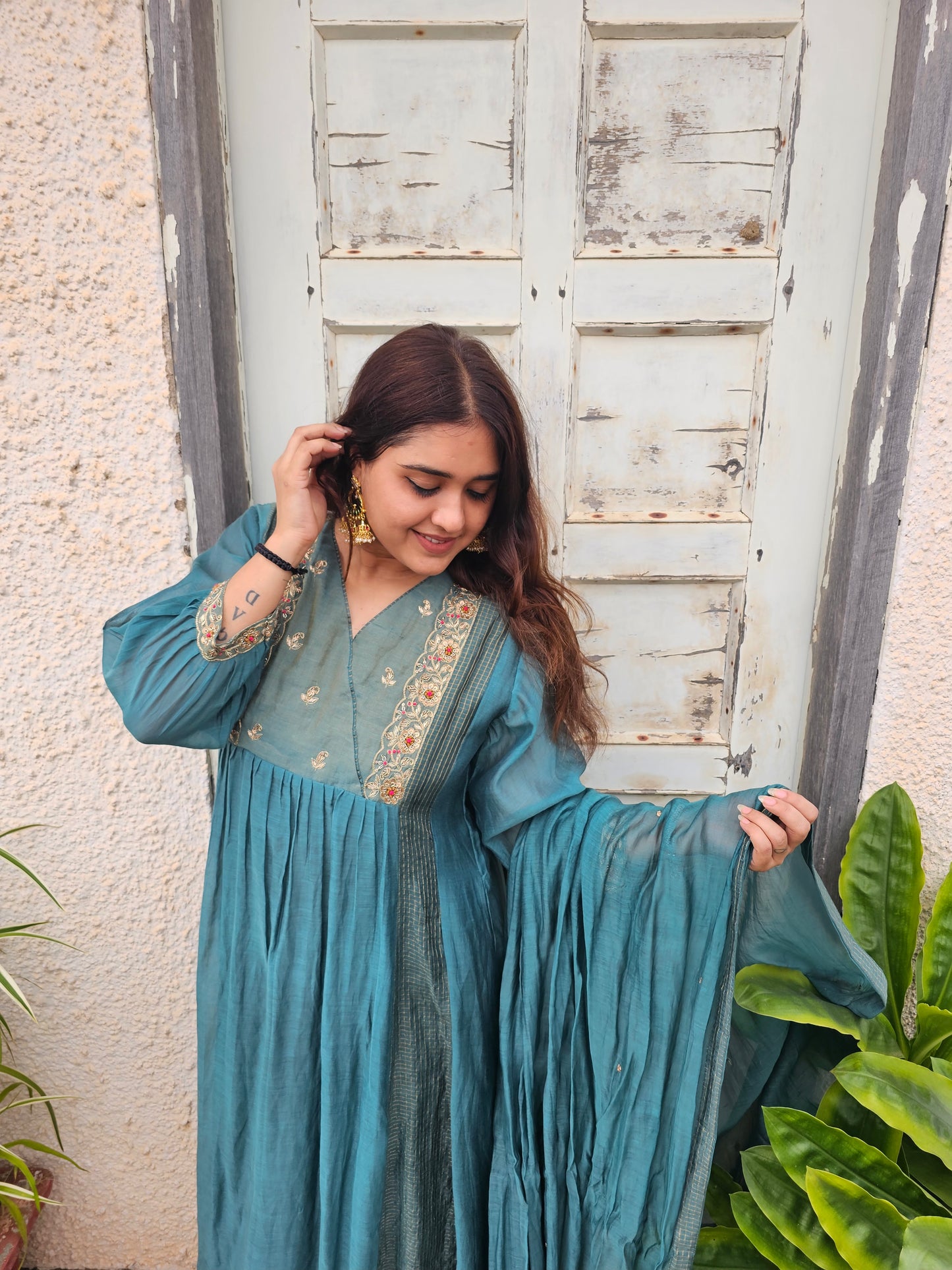 jeena's mul chanderi suit set