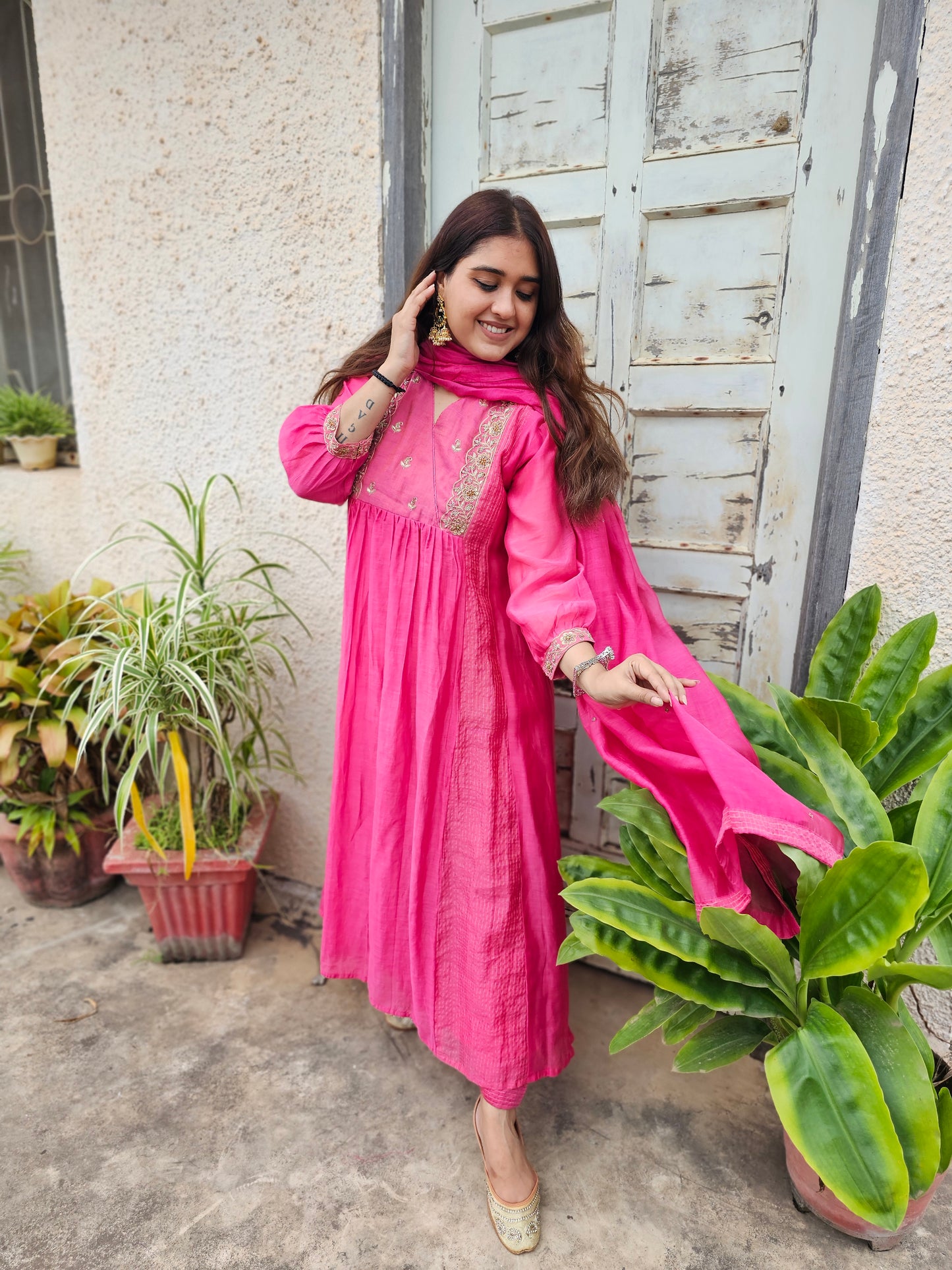 jeena's mul chanderi suit set