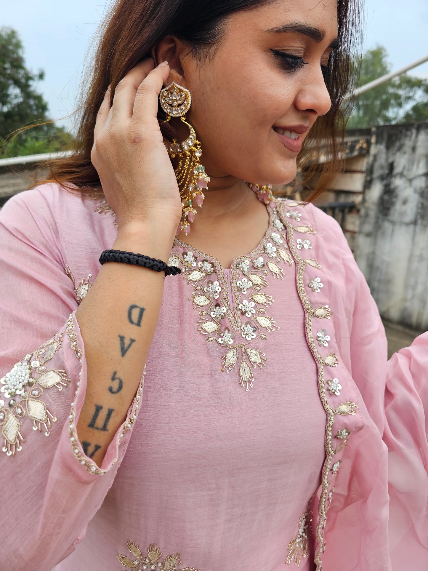 Jeenas mul chanderi suit set