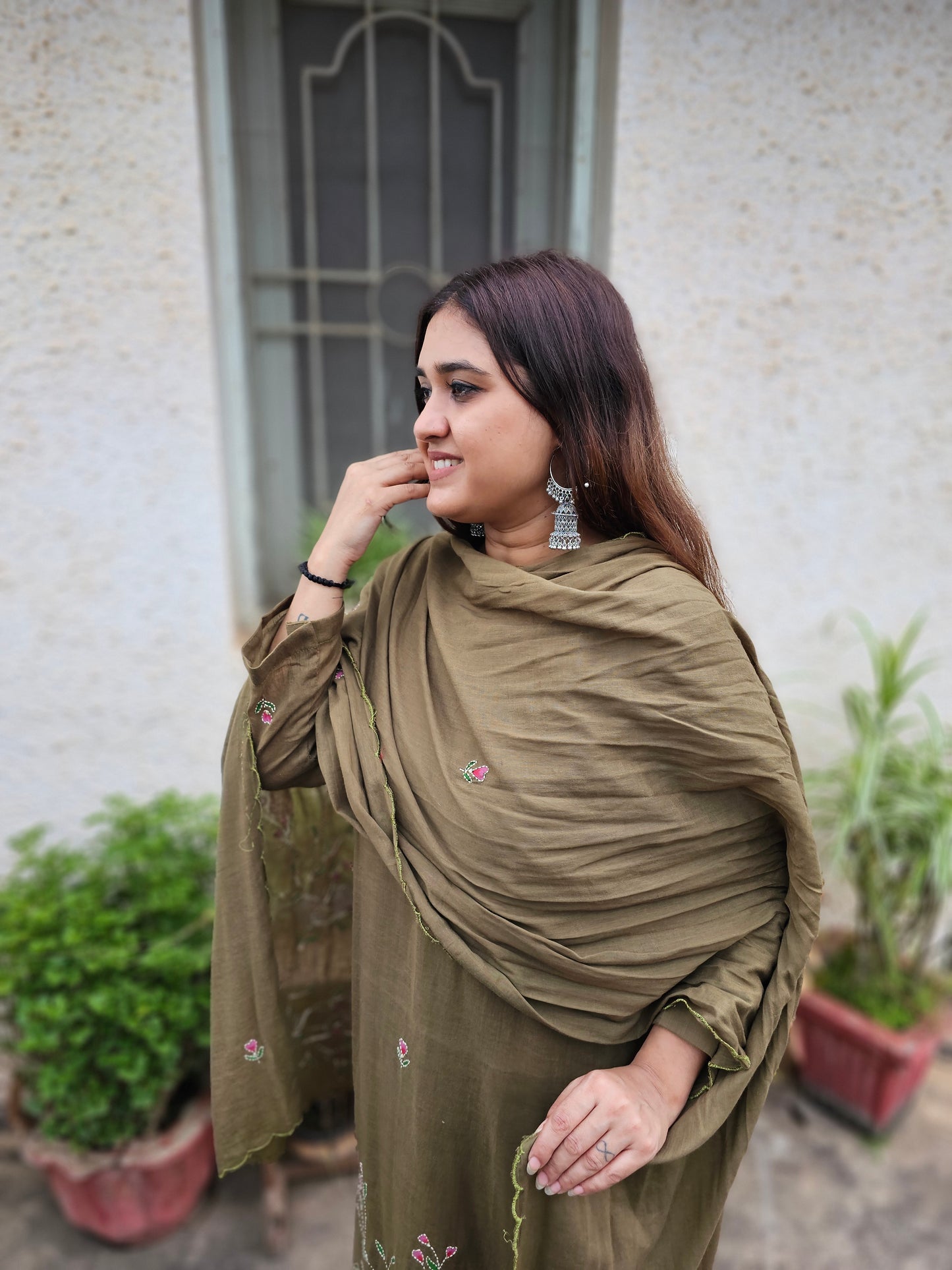 Jeenas pure cotton katha suit