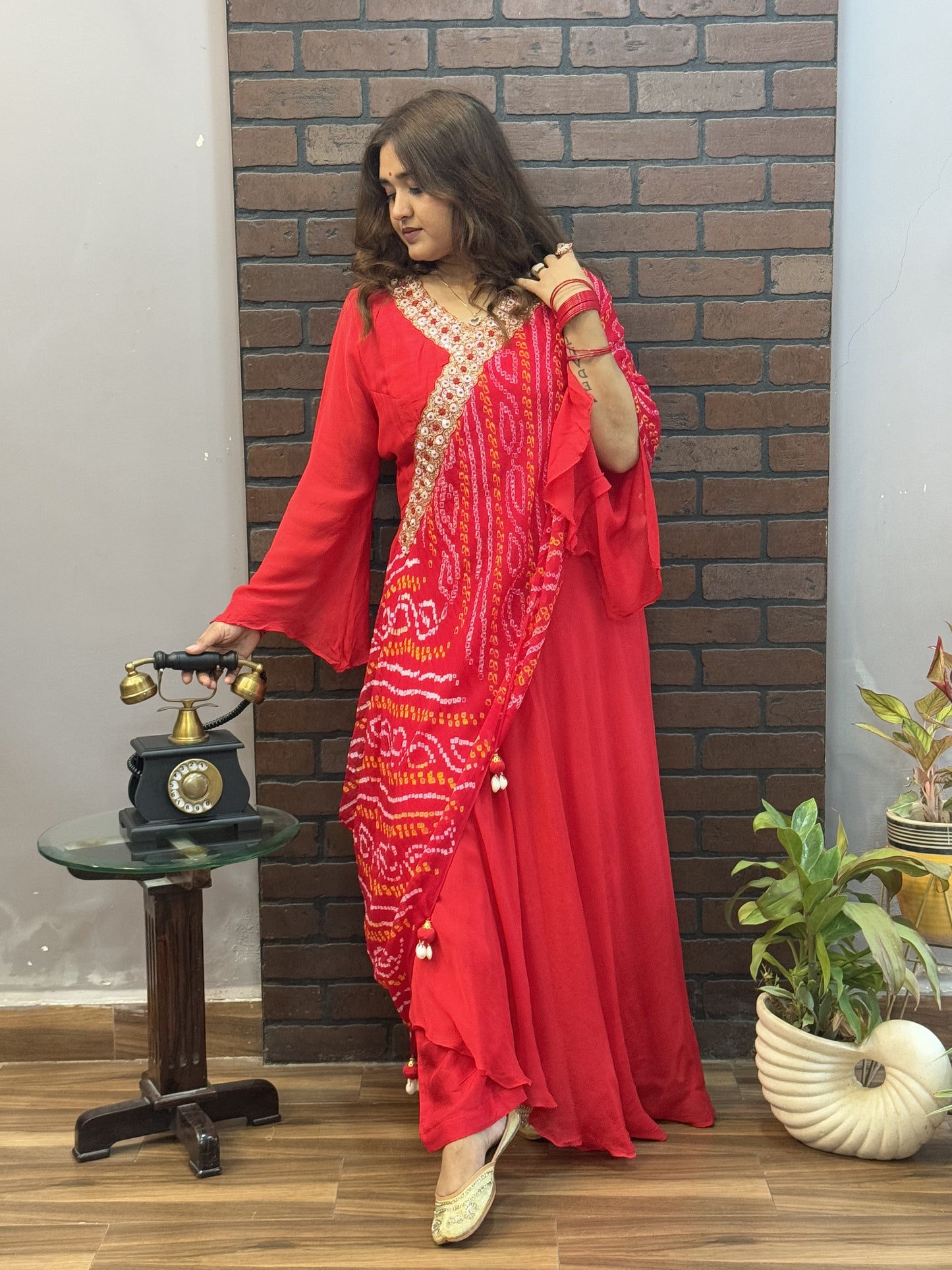 Jeena's pure bandhani kurta