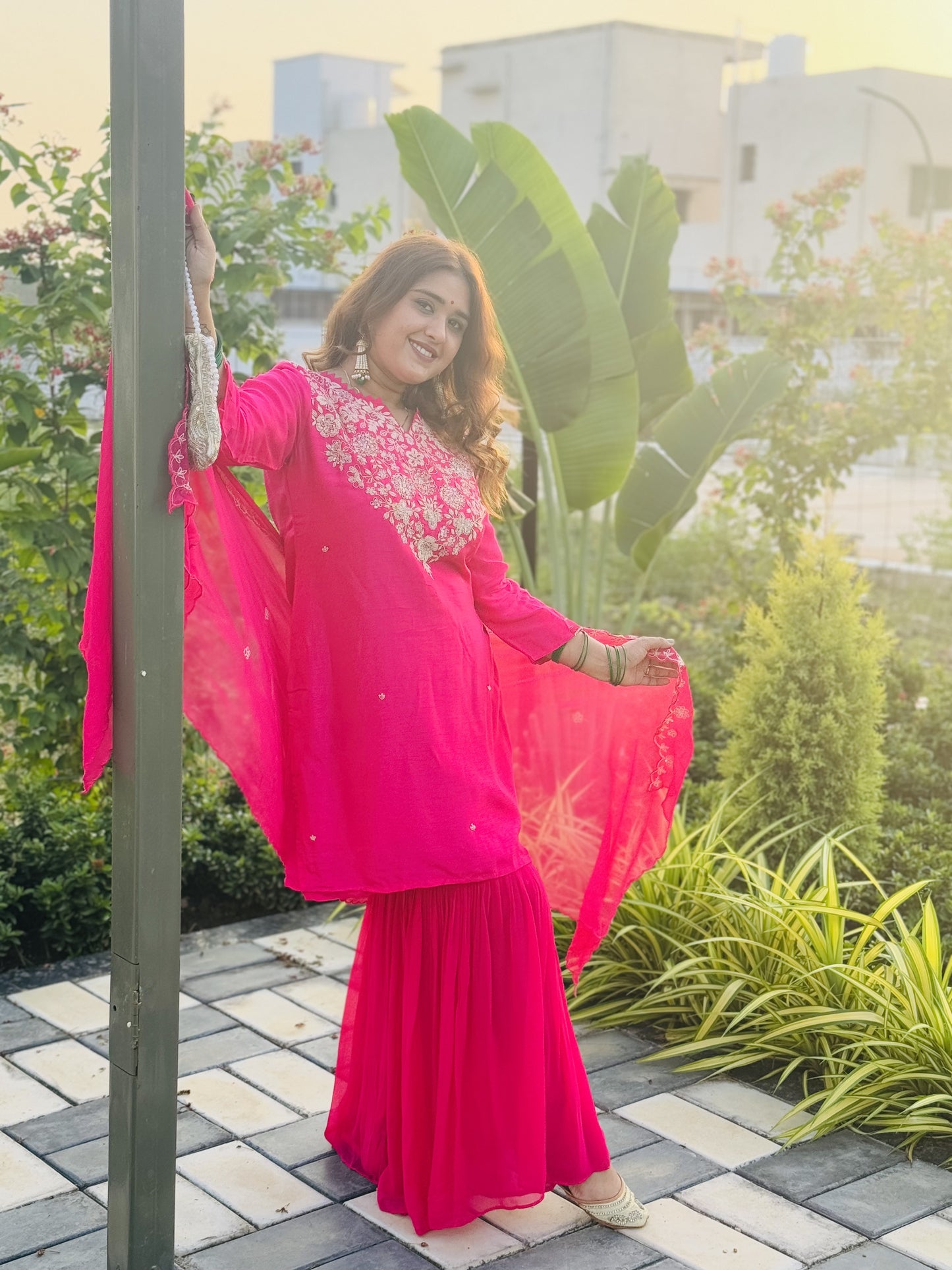 Jeena's pure silk with hand embroidery zardogi work