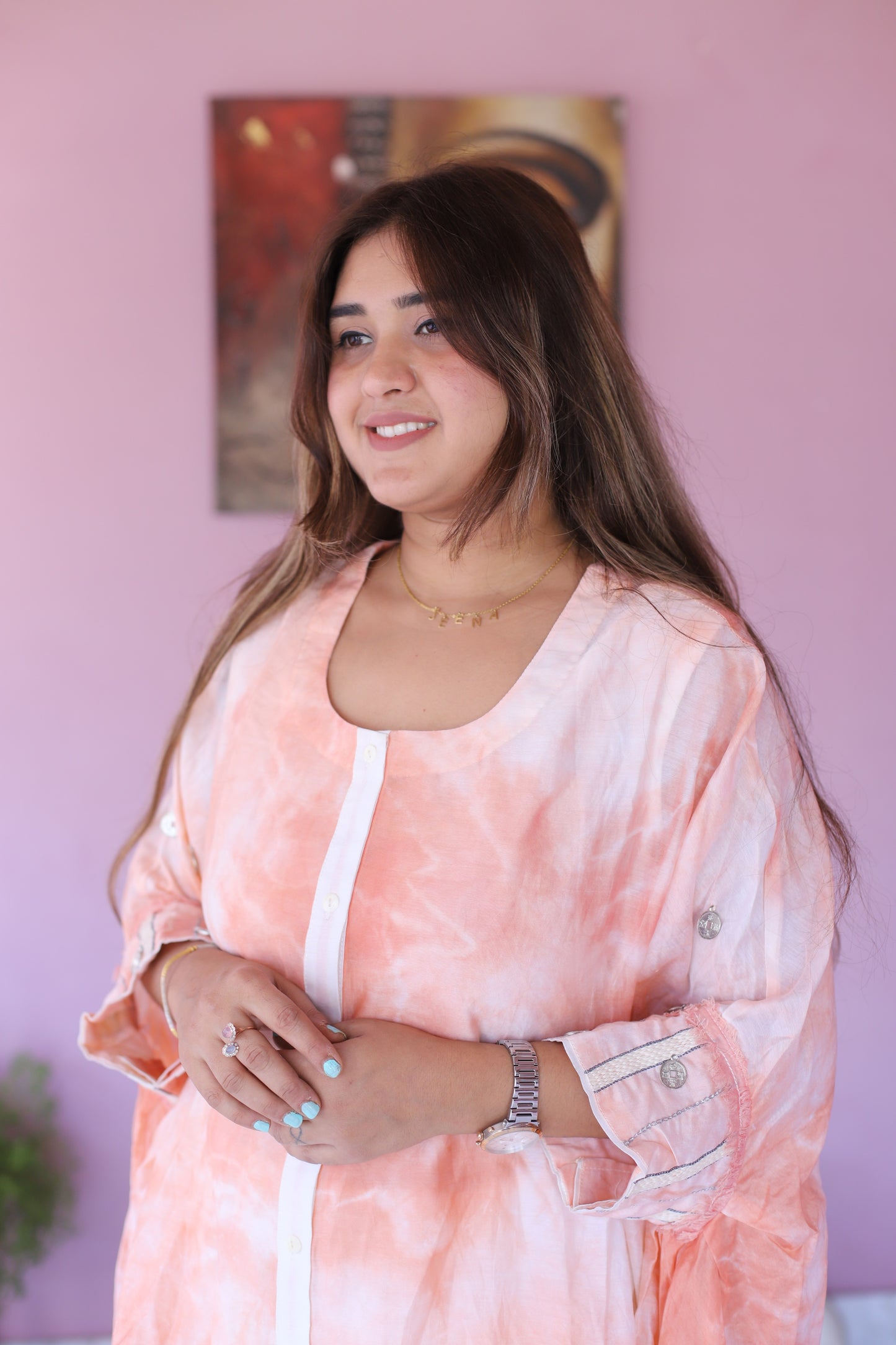 JEENAS Women Pure Chanderi Two Piece Set