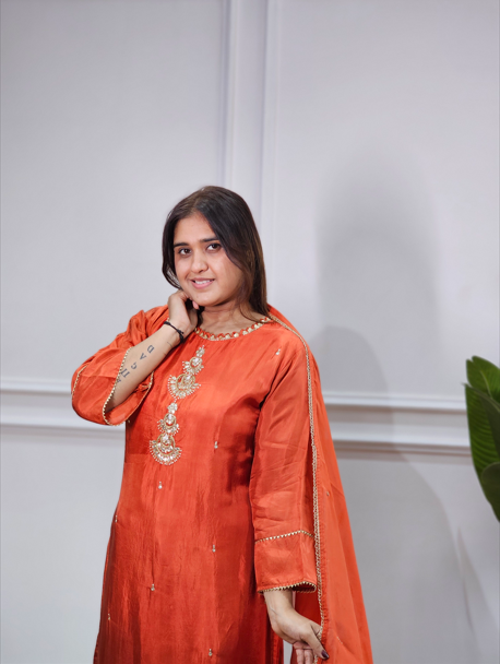 Jeenas pure mul chanderi Suit set