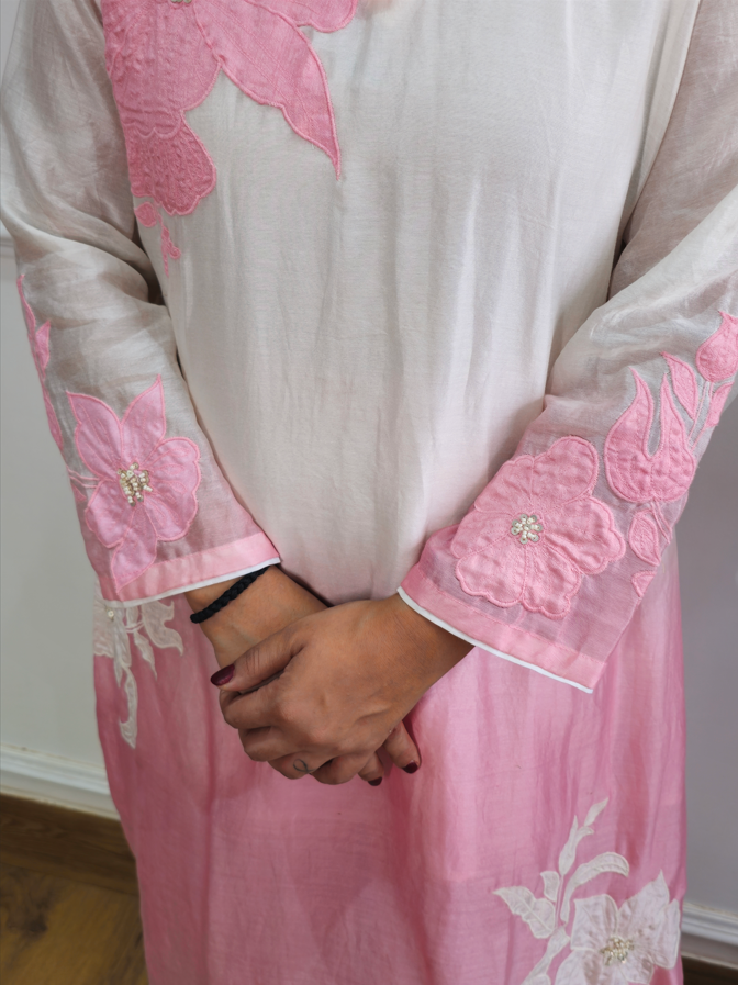 Jeenas pure mul chanderi Kurta set