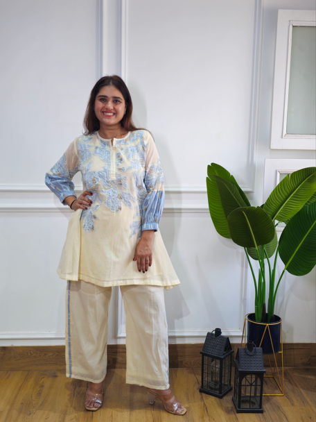 Jeenas pure mul chanderi Cord set