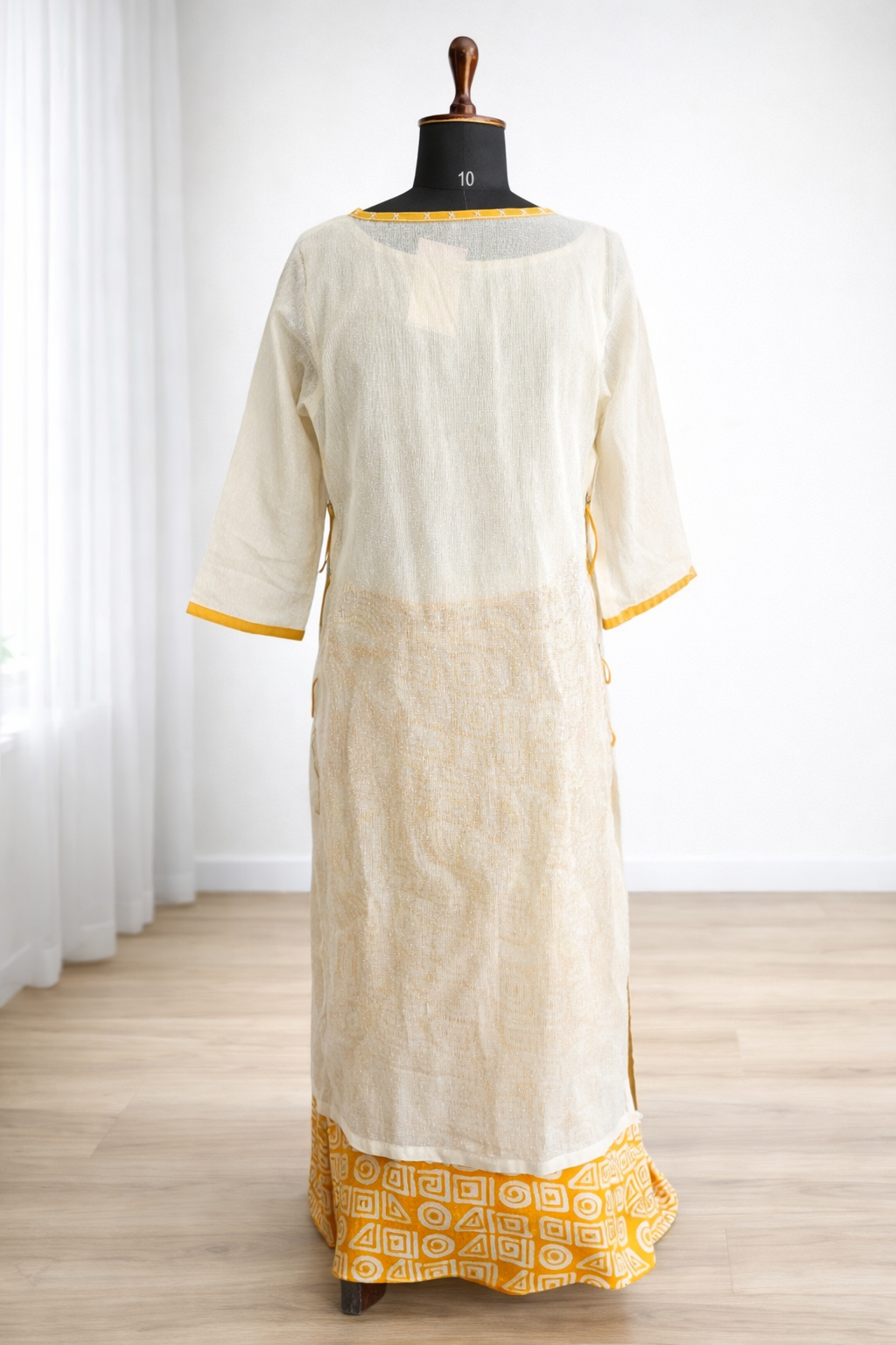 jeenas white long kurta