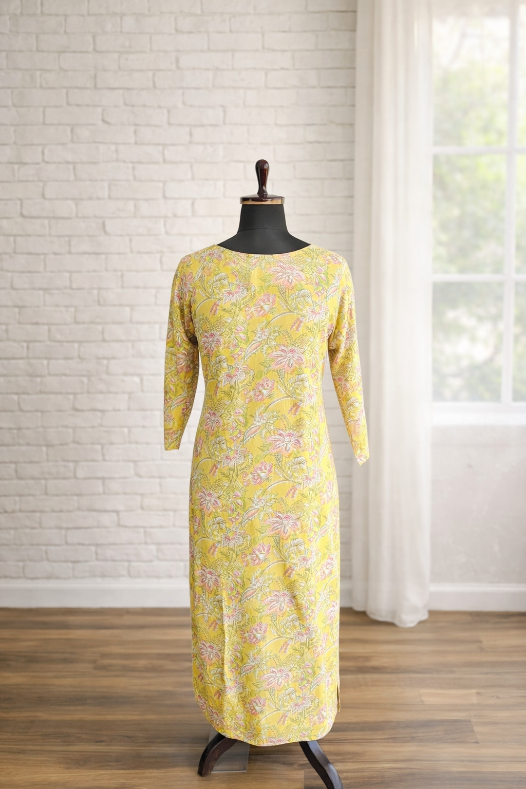 Jeenas yellow printed Kurta