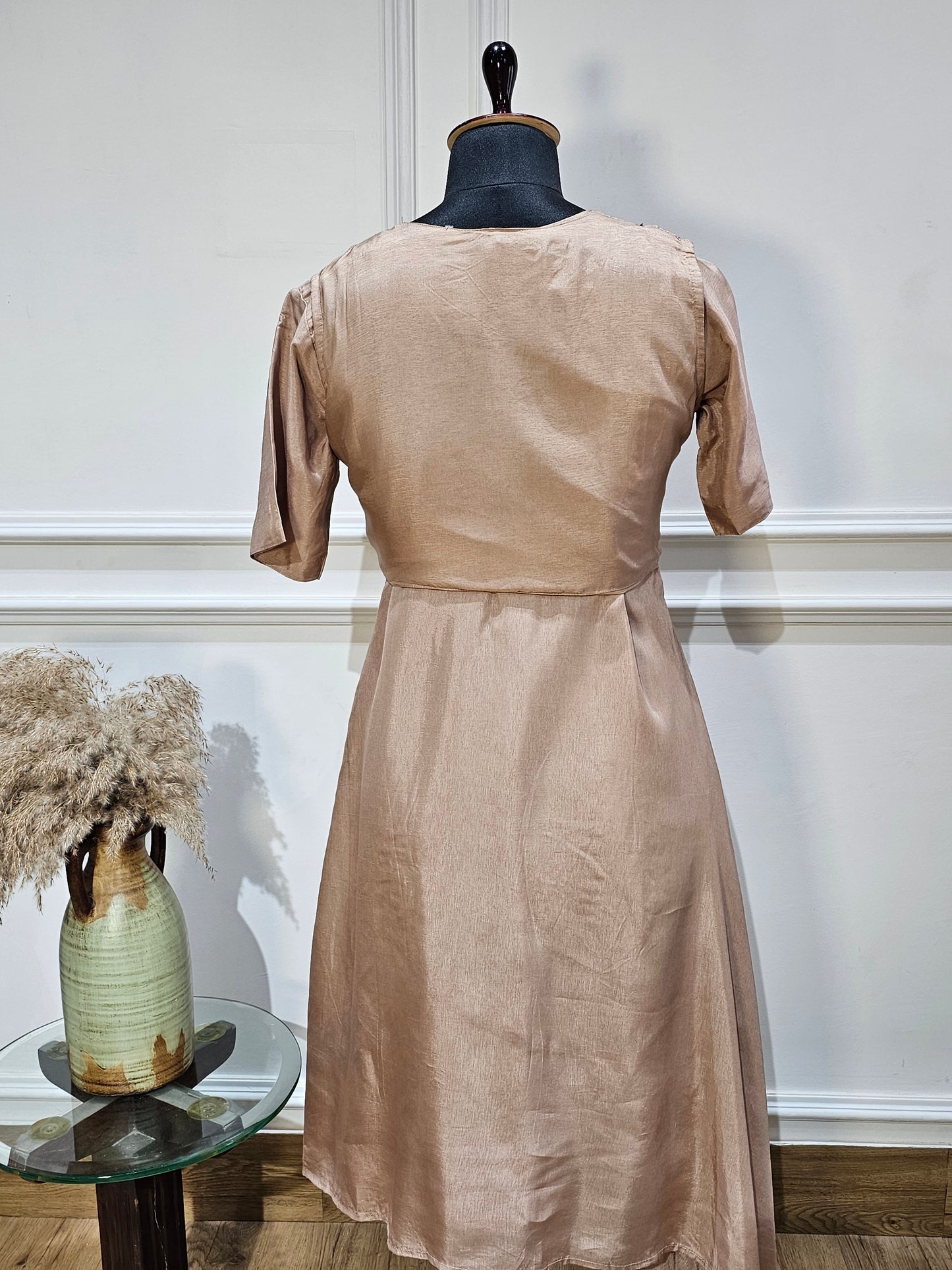 Pure silk kurti with jacket