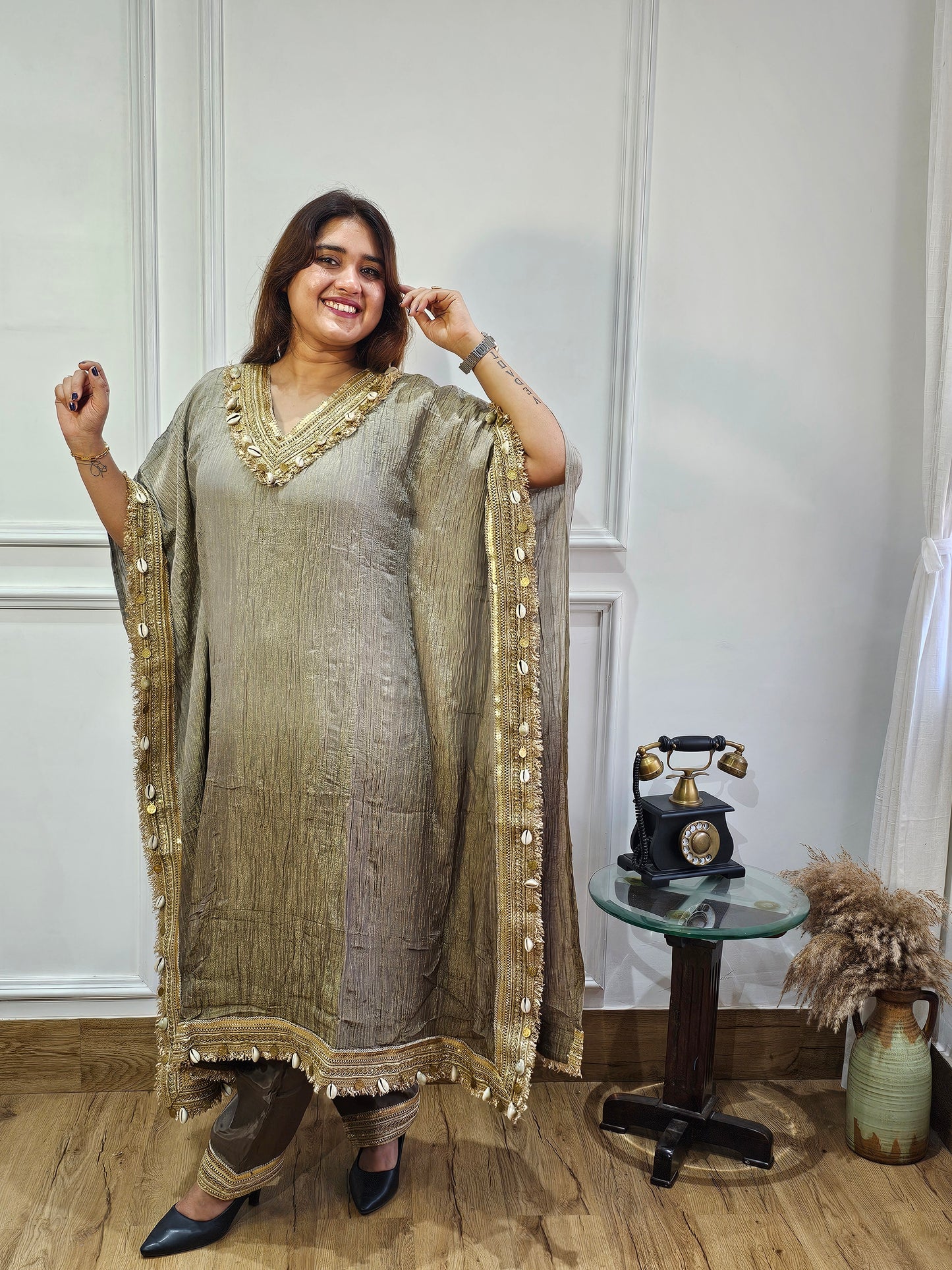 Tissue kaftan set