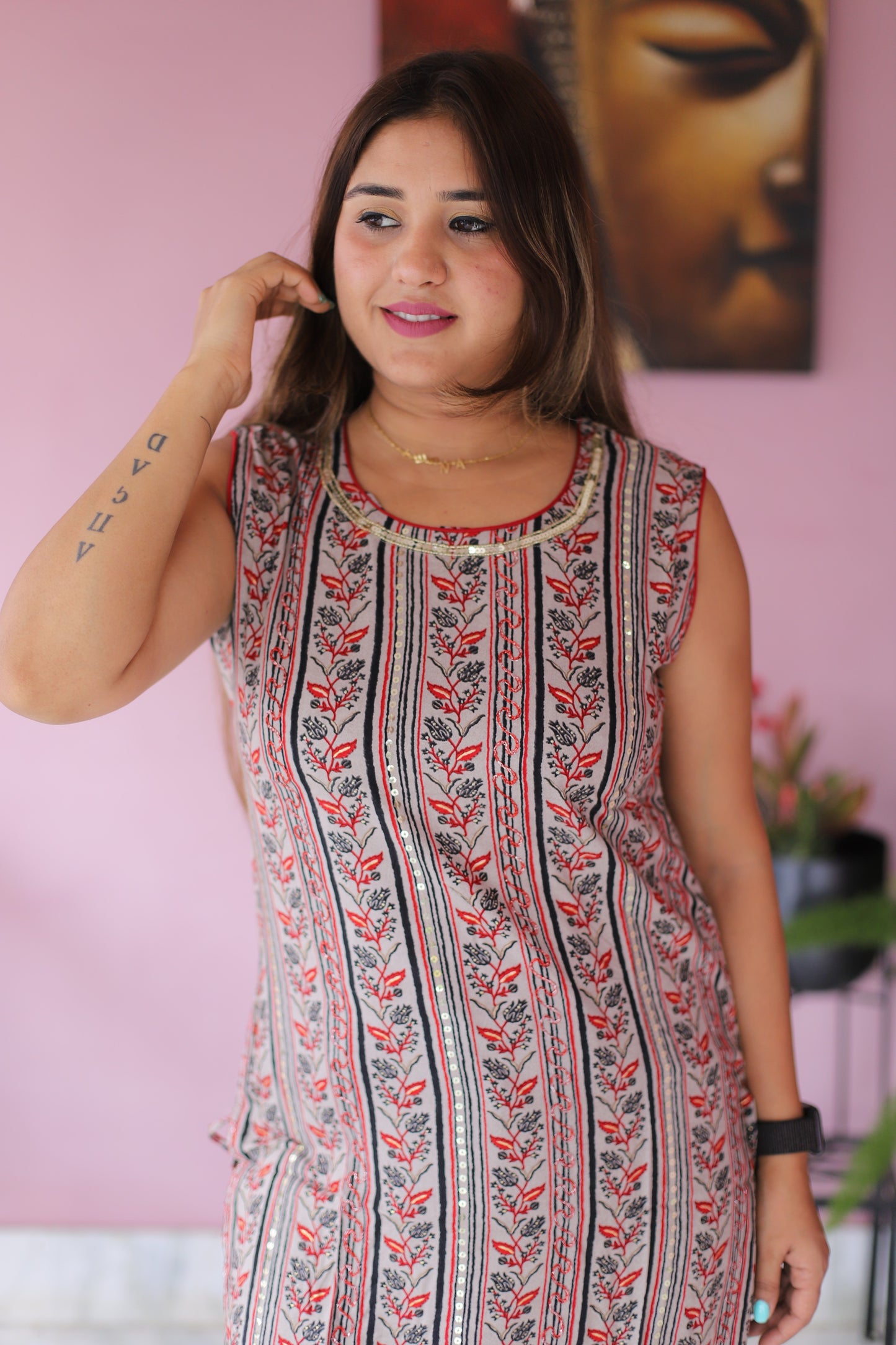 JEENAS Women Cotton Printed Kurti With Pocket