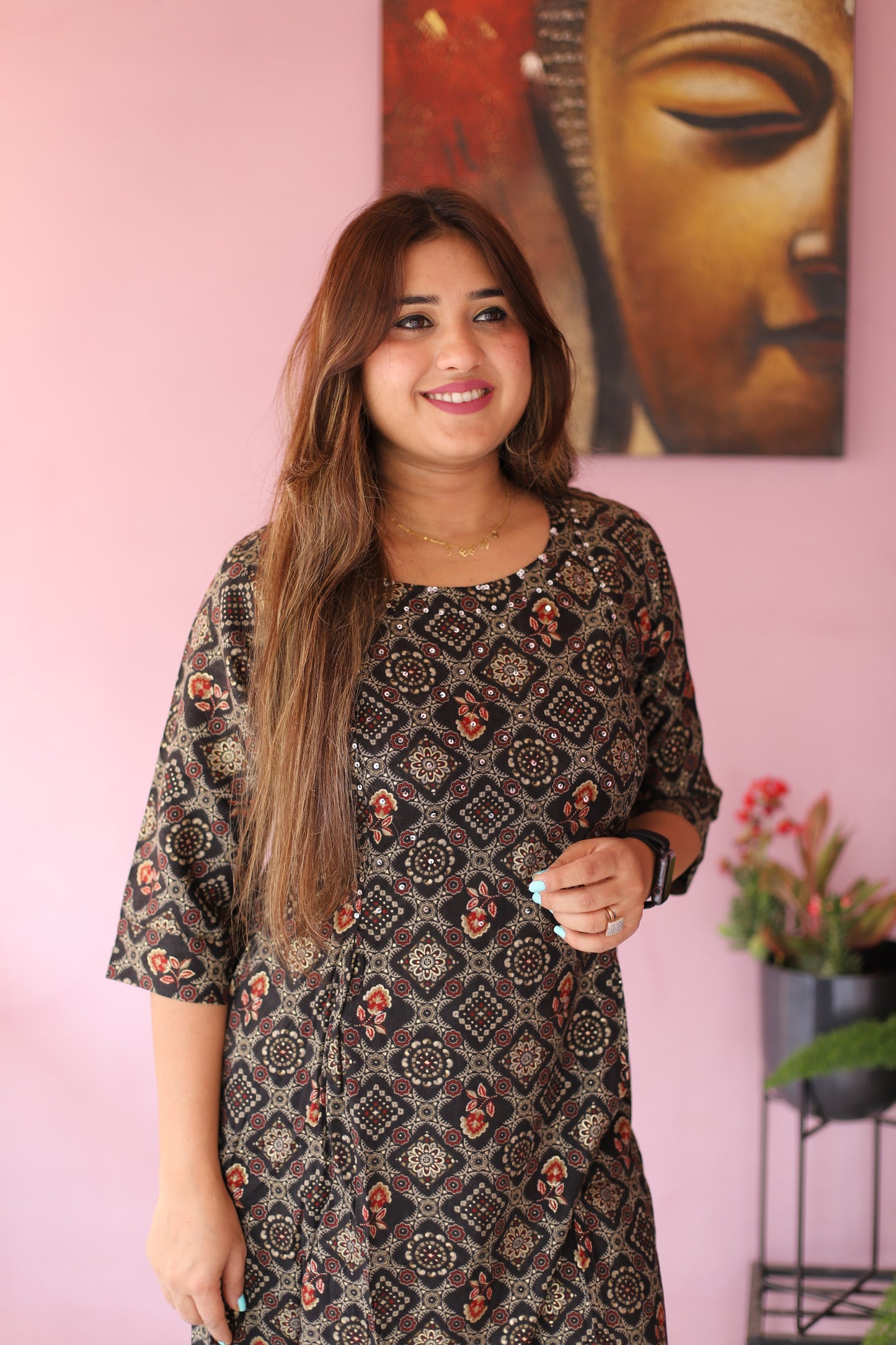 JEENAS Women Cotton Printed Kurti With Pocket