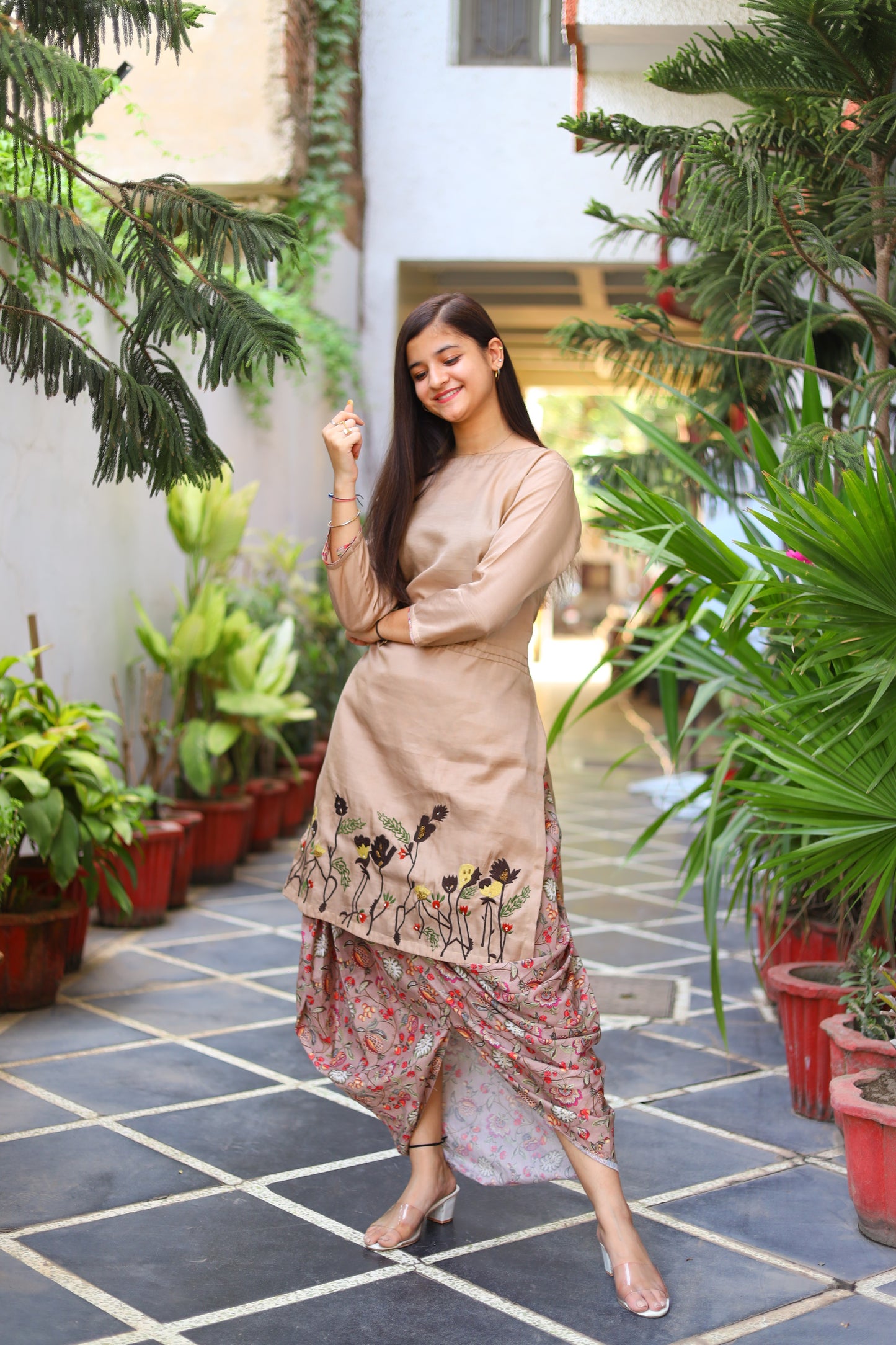 JEENAS Women Indo Western Two Piece Set