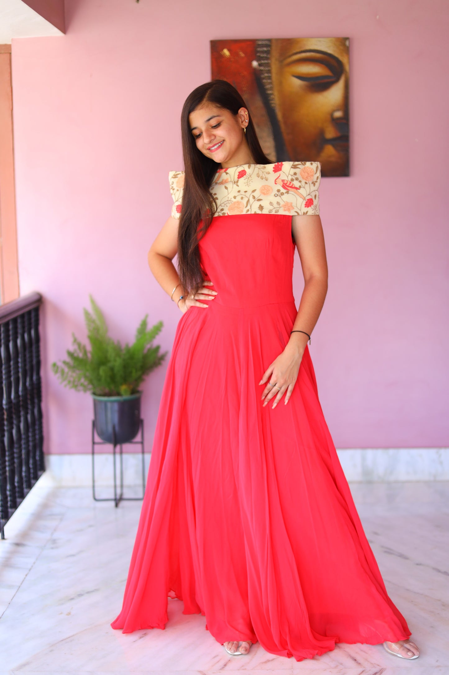 JEENAS Women Pure Georgette Gown