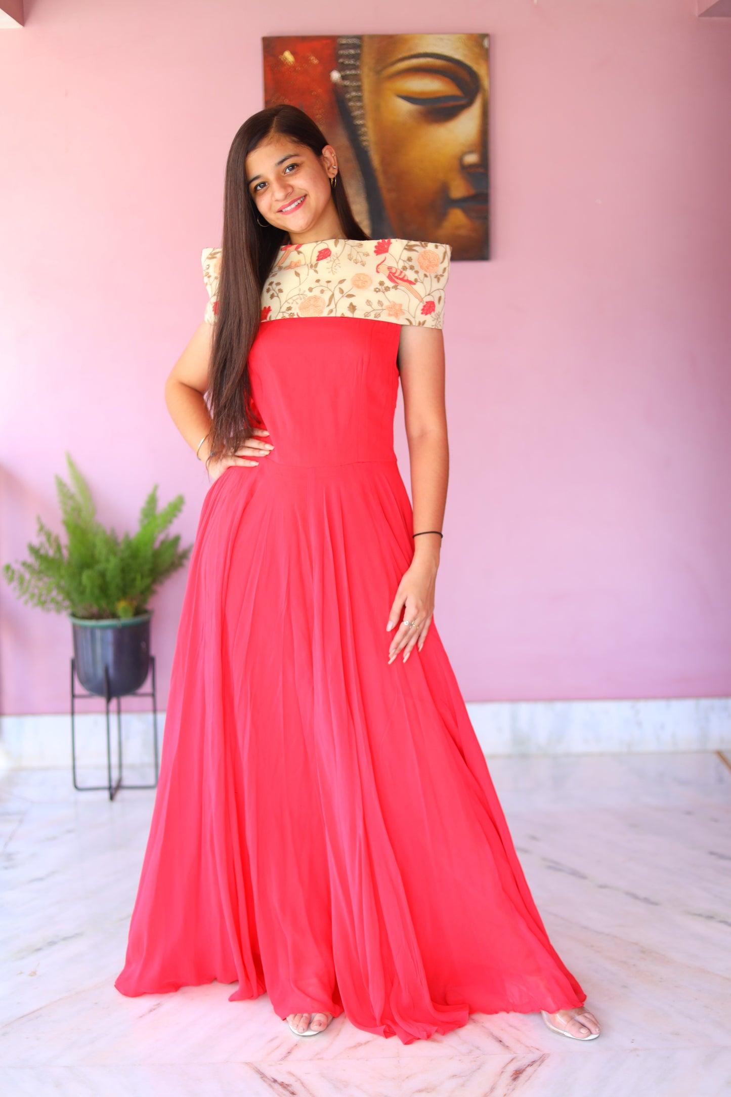 JEENAS Women Pure Georgette Gown