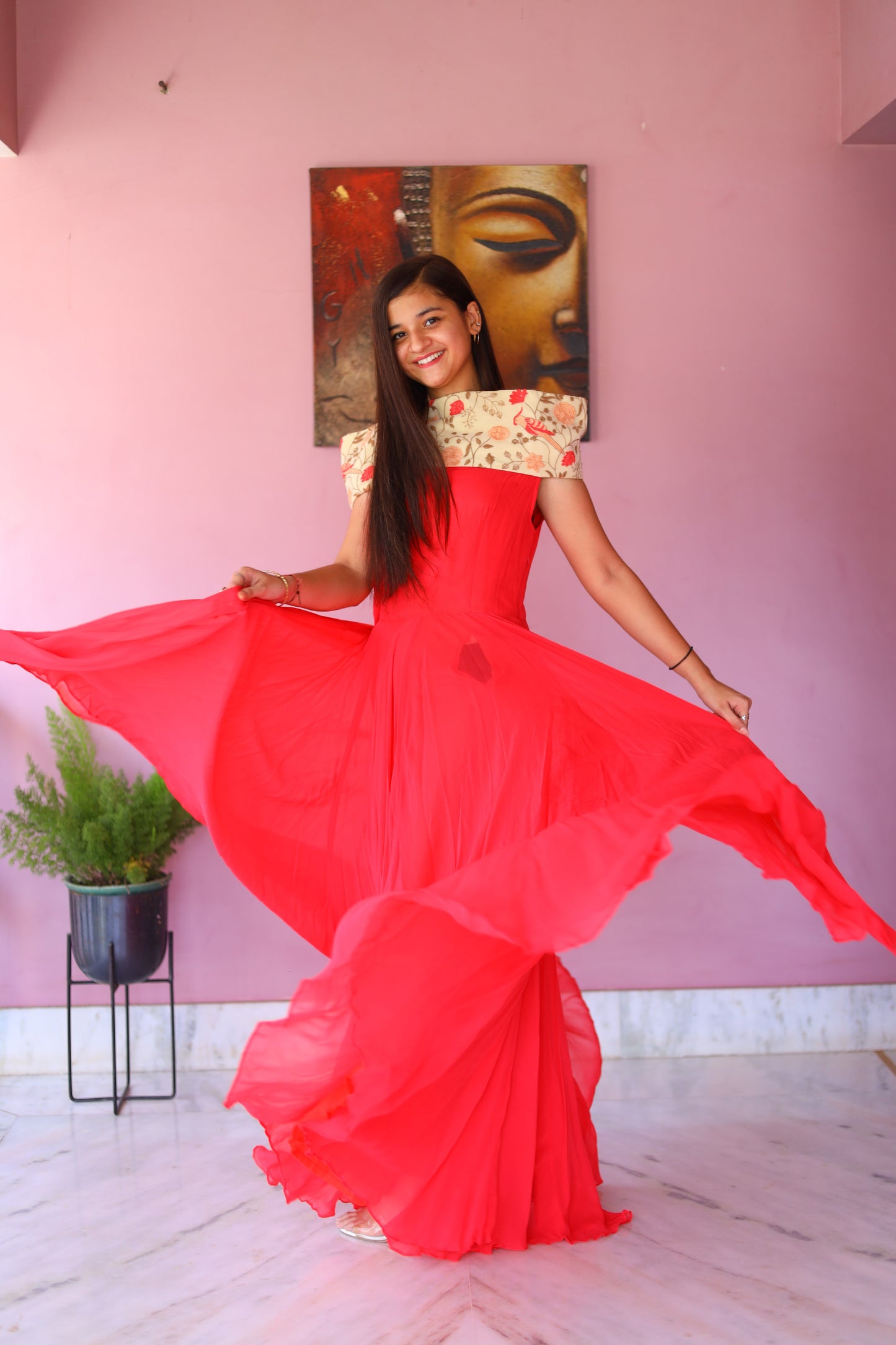 JEENAS Women Pure Georgette Gown