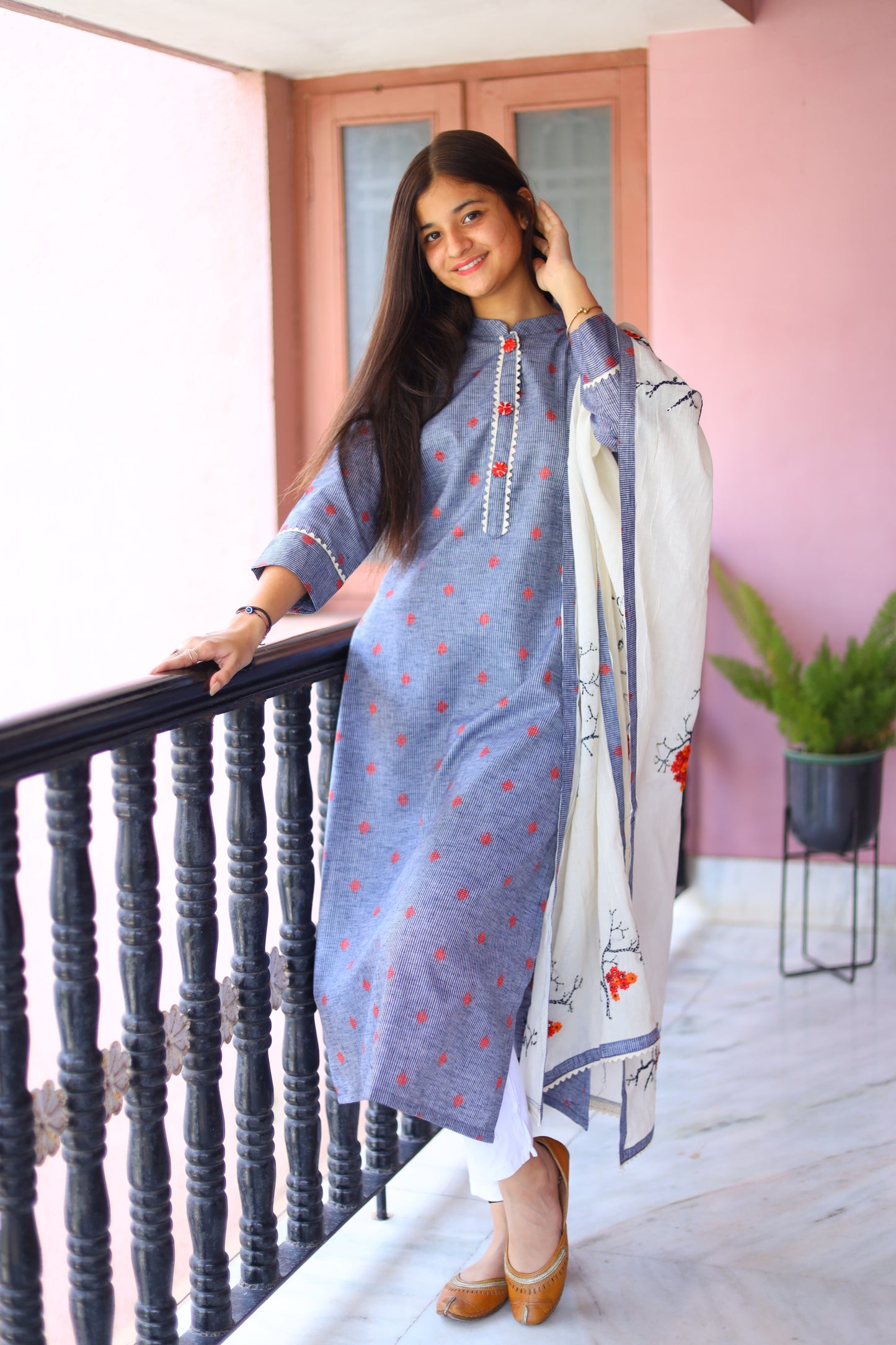 JEENAS Cotton Kurti Dupatta