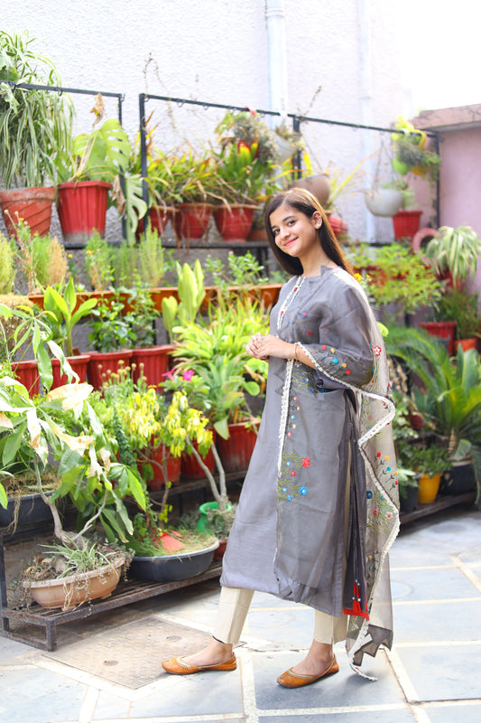 JEENAS Pure Silk kurti dupatta