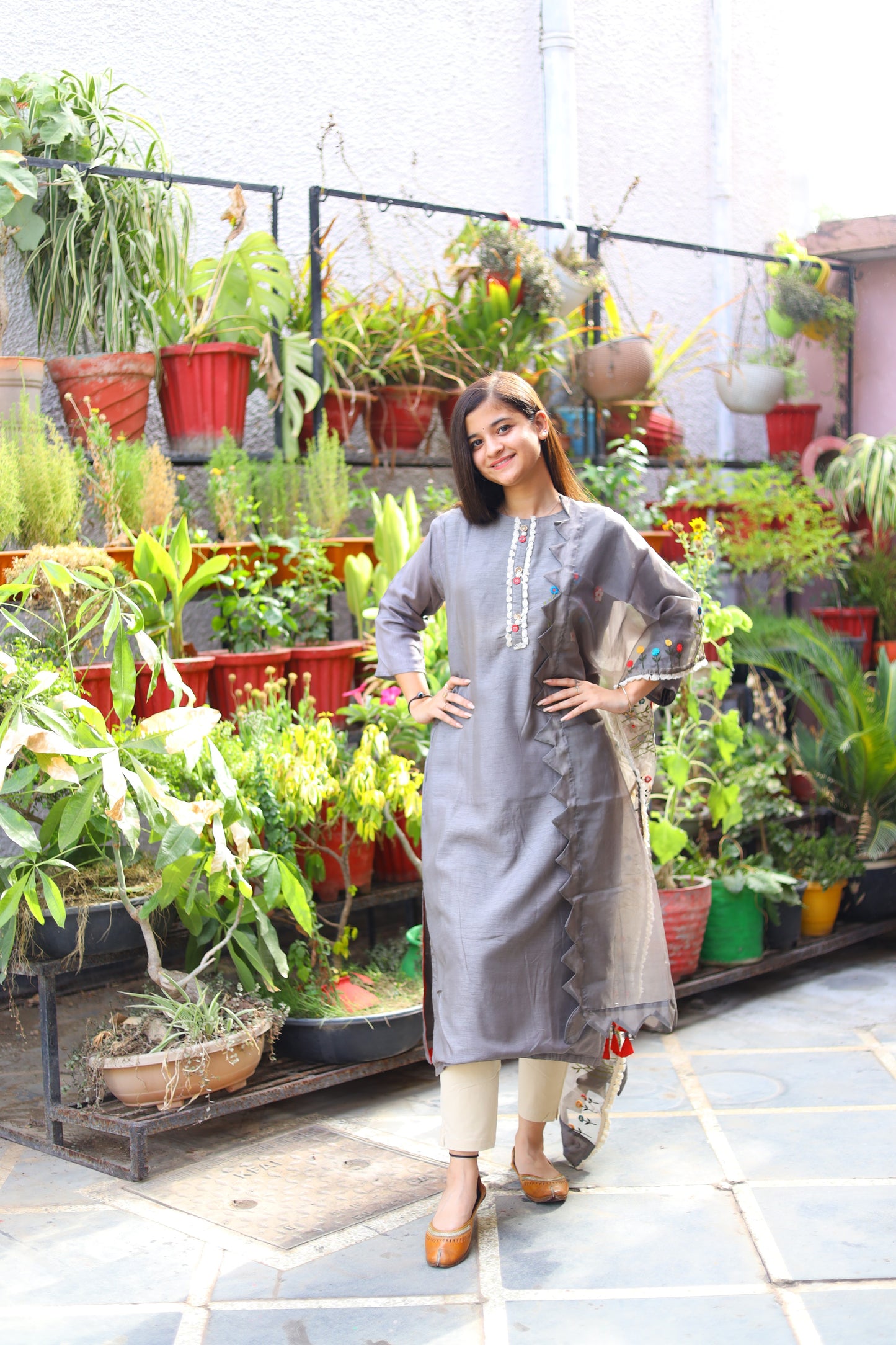 JEENAS Pure Silk kurti dupatta