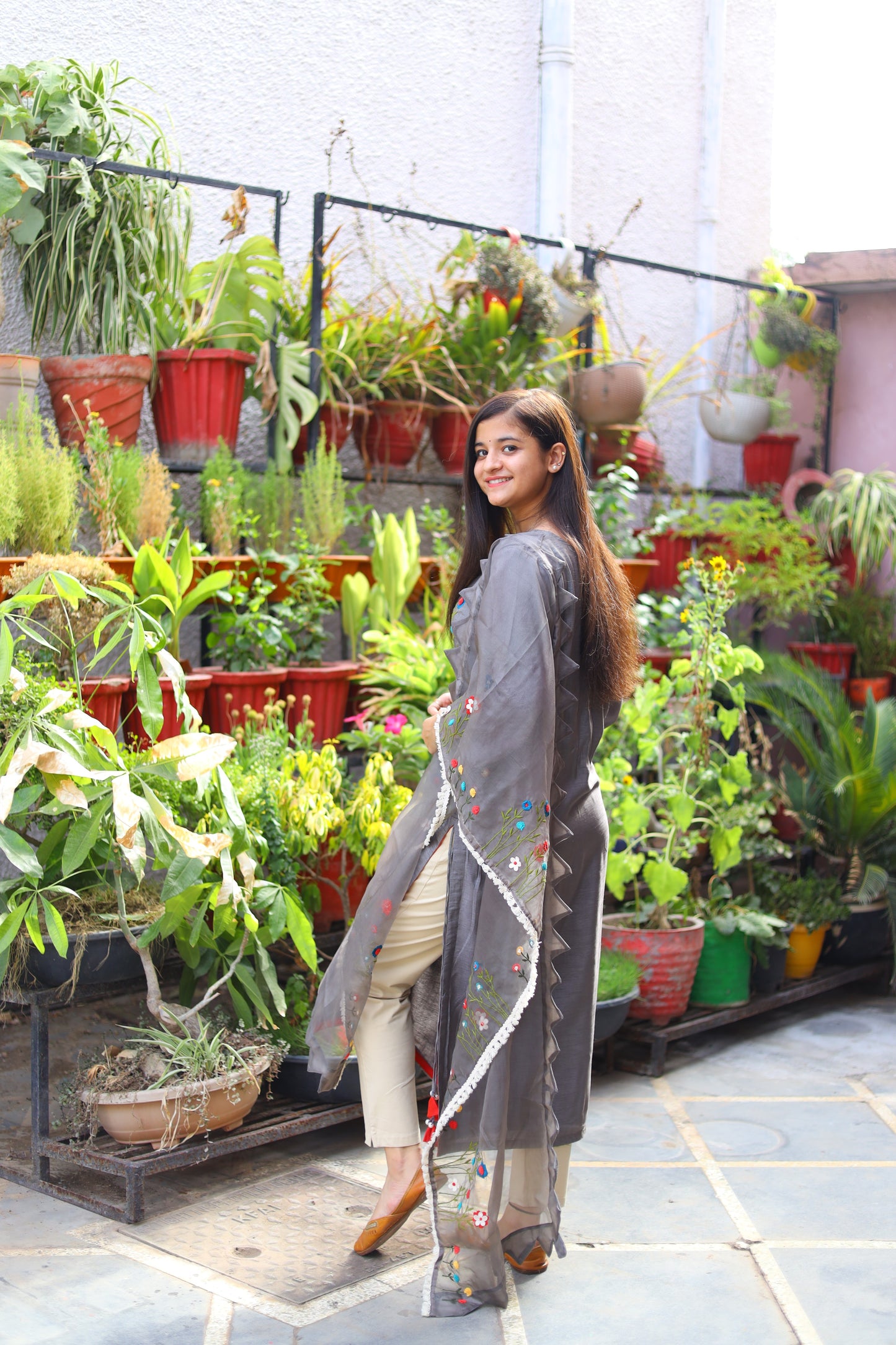 JEENAS Pure Silk kurti dupatta