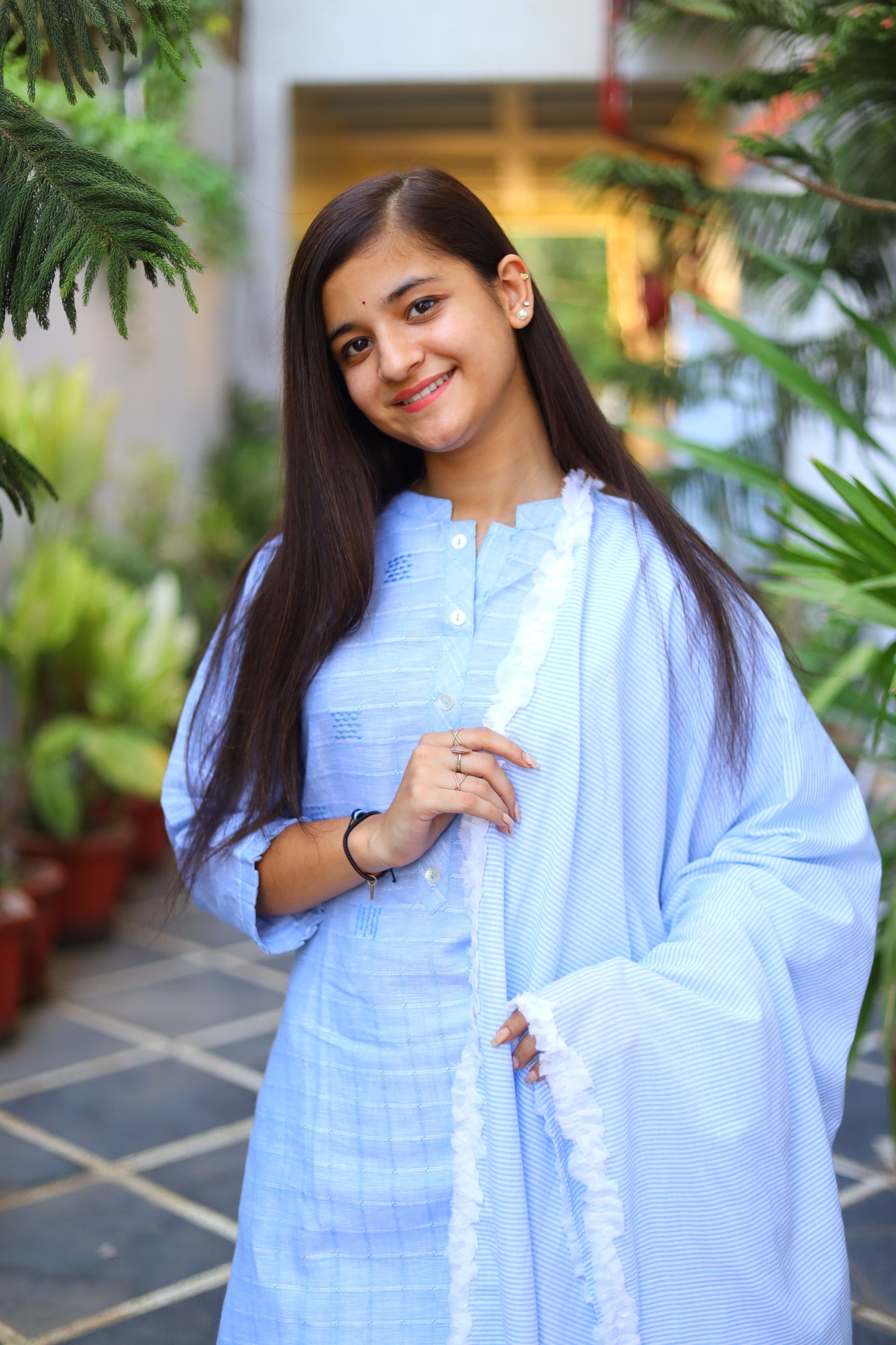 JEENAS Cotton Kurti Dupatta