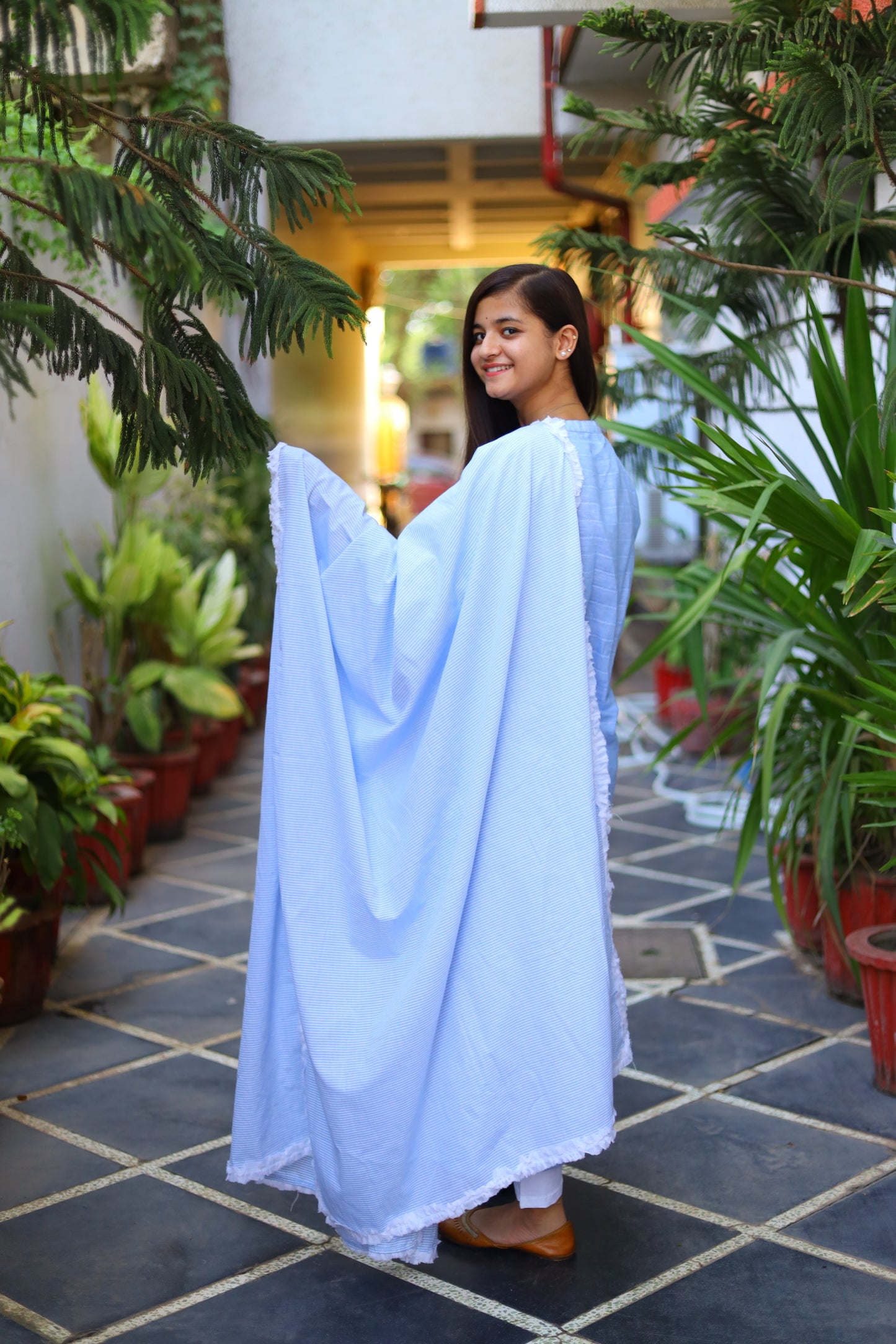JEENAS Cotton Kurti Dupatta