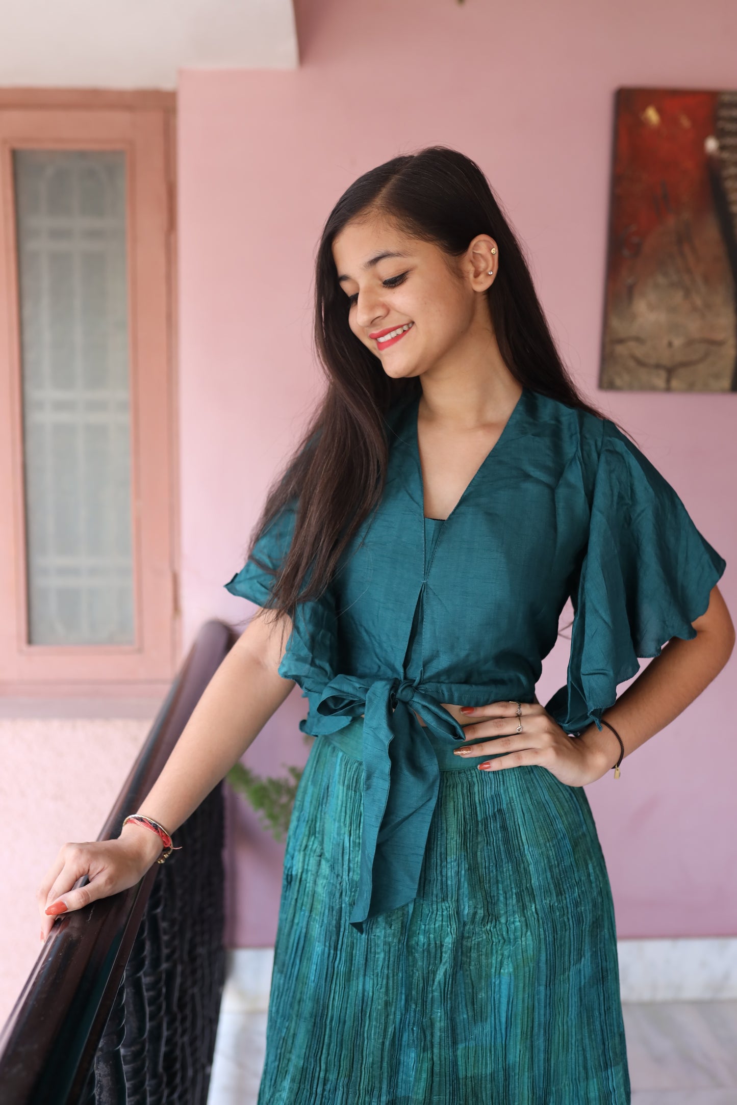 JEENAS Women Pure Silk Two Piece Set