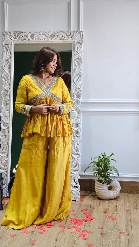 JEENAS pure silk with zardogi work garara