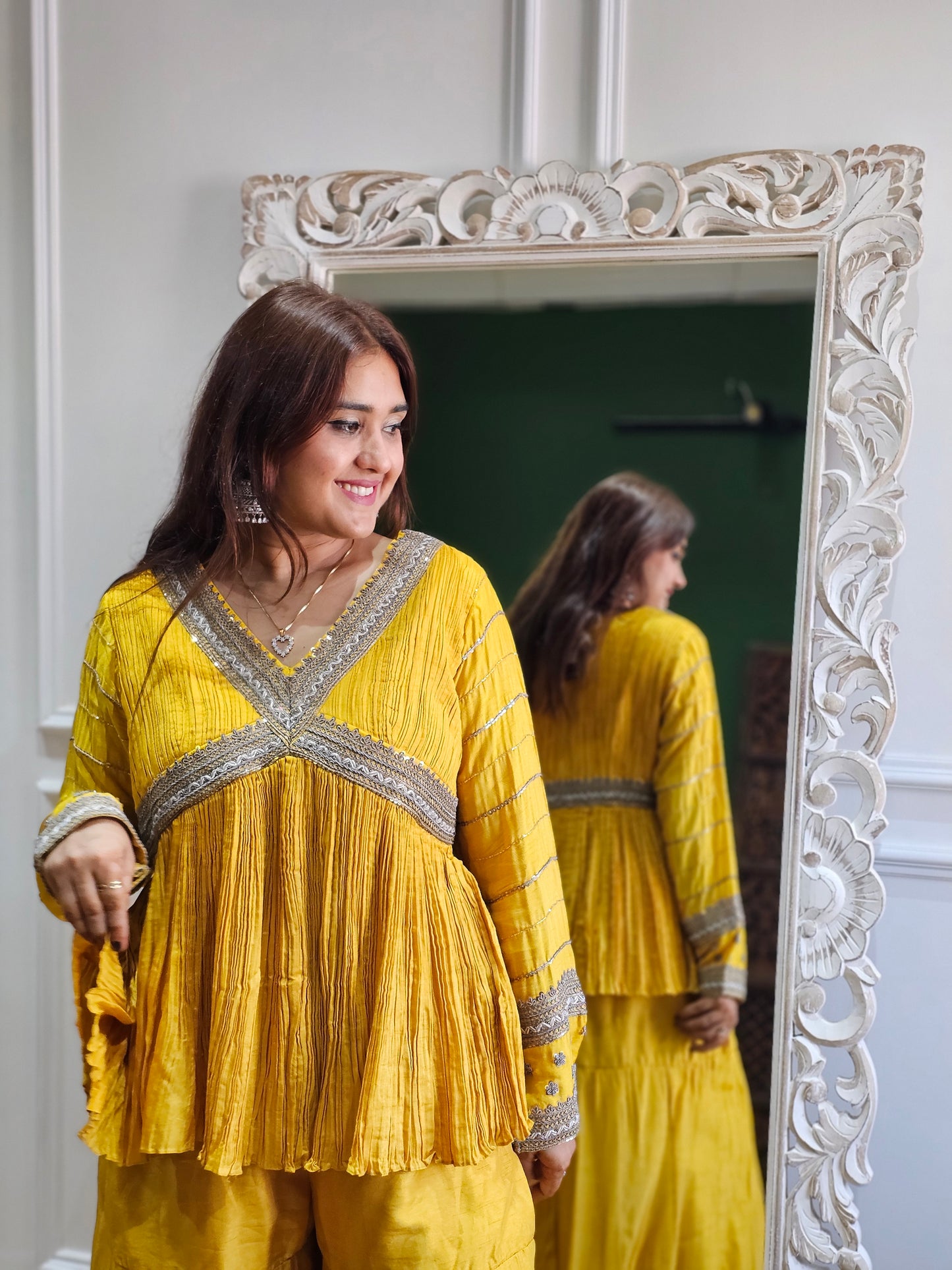 JEENAS pure silk with zardogi work garara