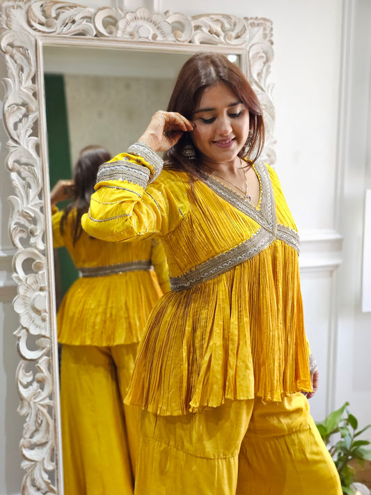 JEENAS pure silk with zardogi work garara