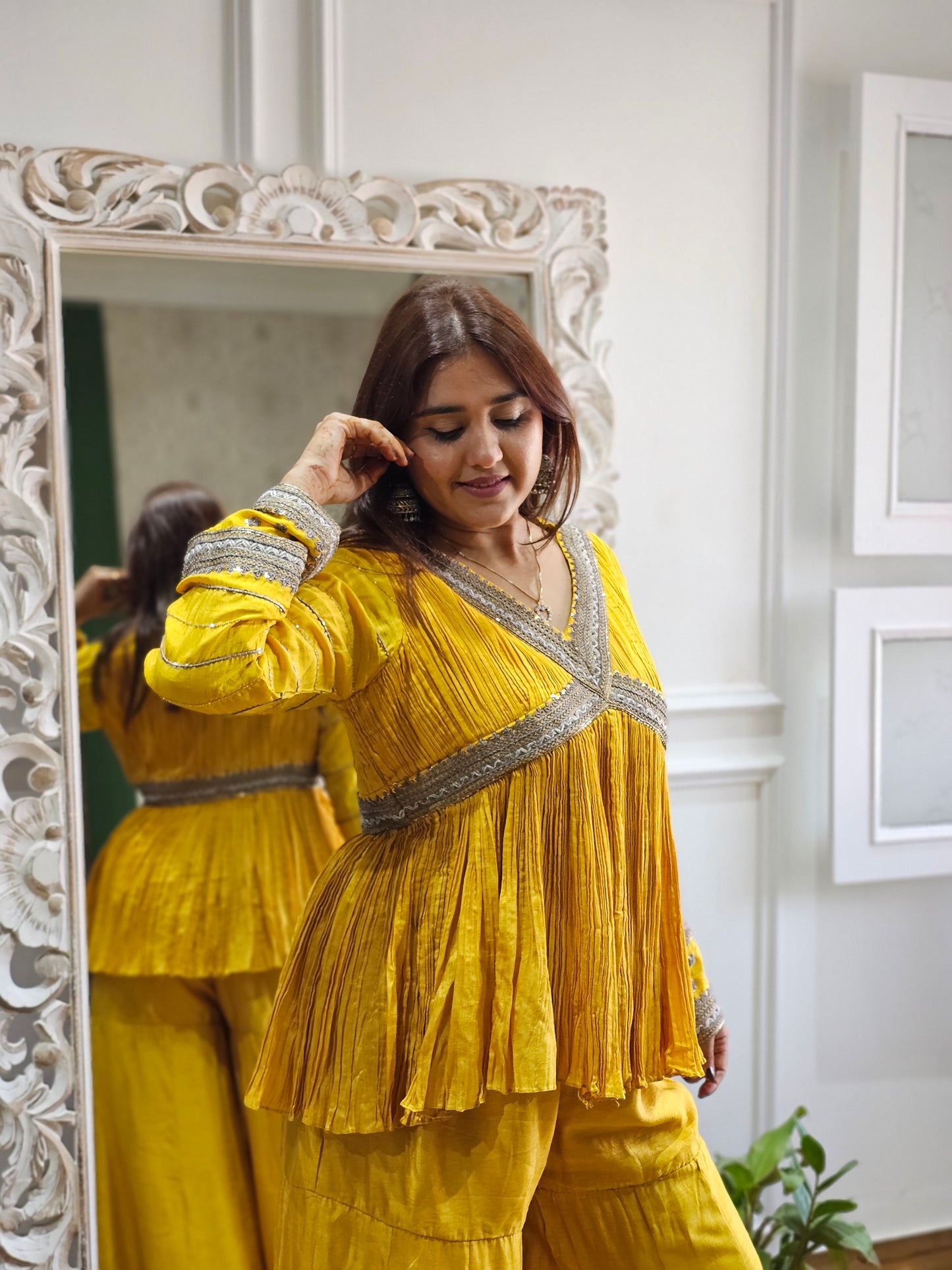 JEENAS pure silk with zardogi work garara