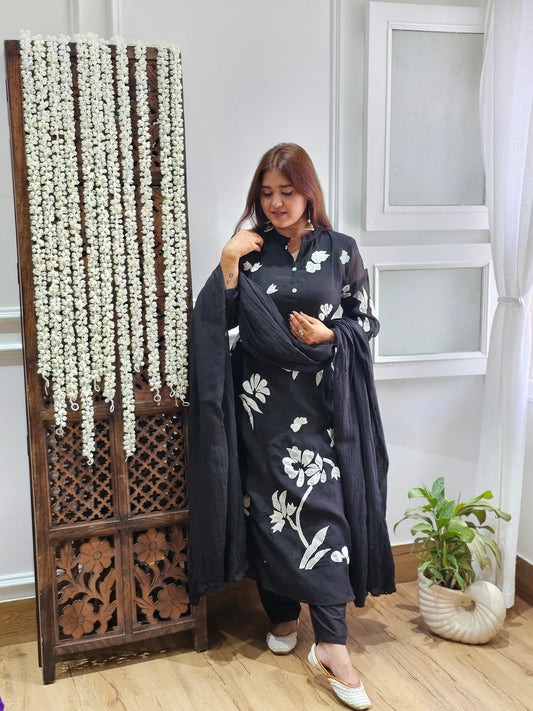 JEENAS Pure Mul Chanderi Kurta
