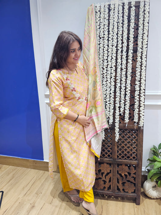 JEENAS pure modal muslin suit