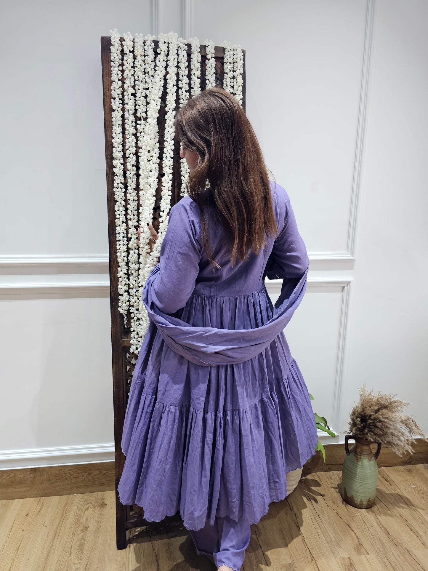 JEENAS cotton Mul with beautiful hand work Suit